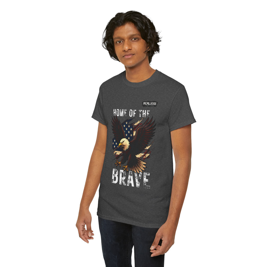 Home of the Brave Unisex Heavy Cotton Tee, Patriotic Shirt, Eagle Graphic Tee, American Pride T-Shirt, Independence Day Apparel, [...]