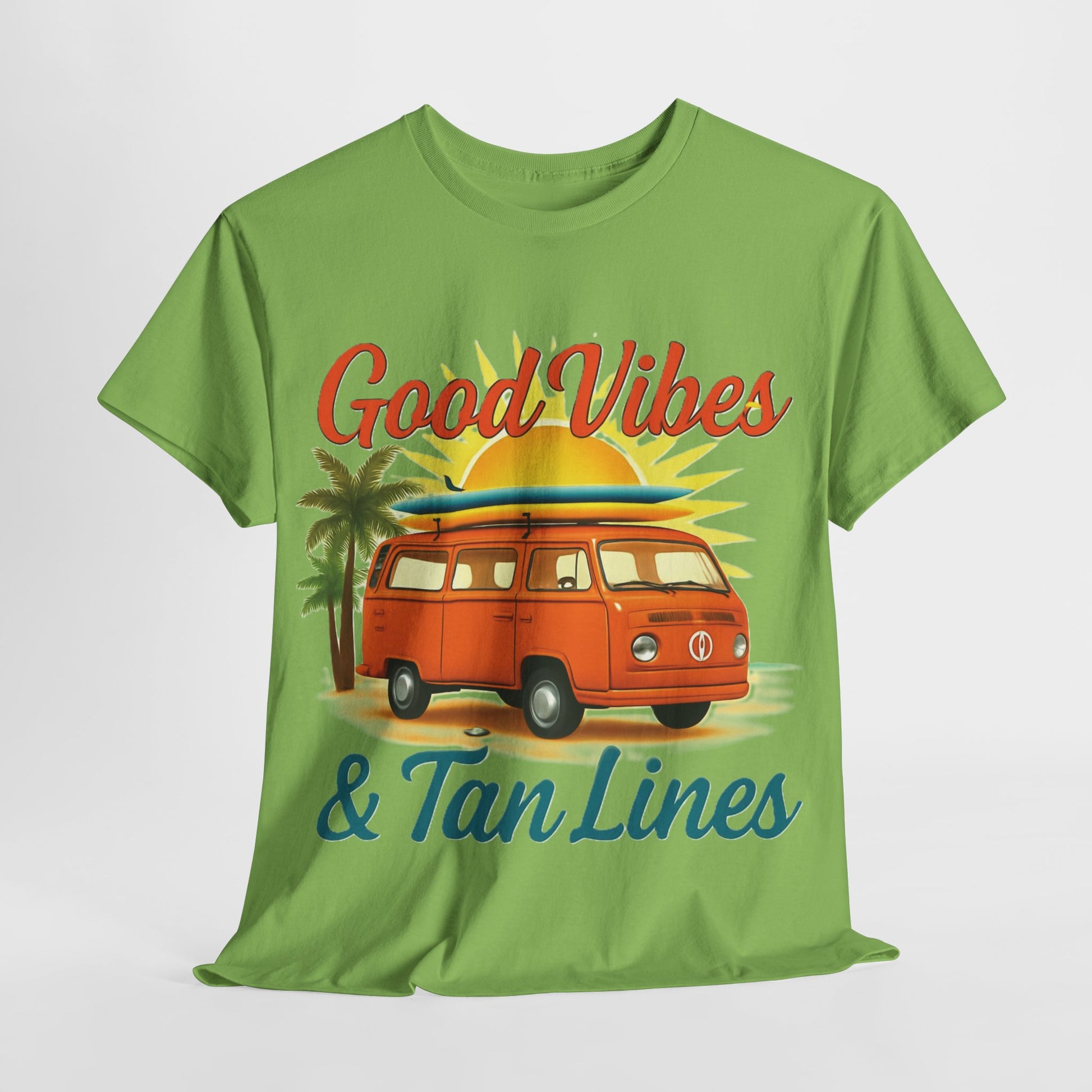 Good Vibes & Tan Lines T-Shirt, Summer Vibe Tee, Beach Lover Gift, Unisex Cotton Shirt, Vacation Style Apparel
