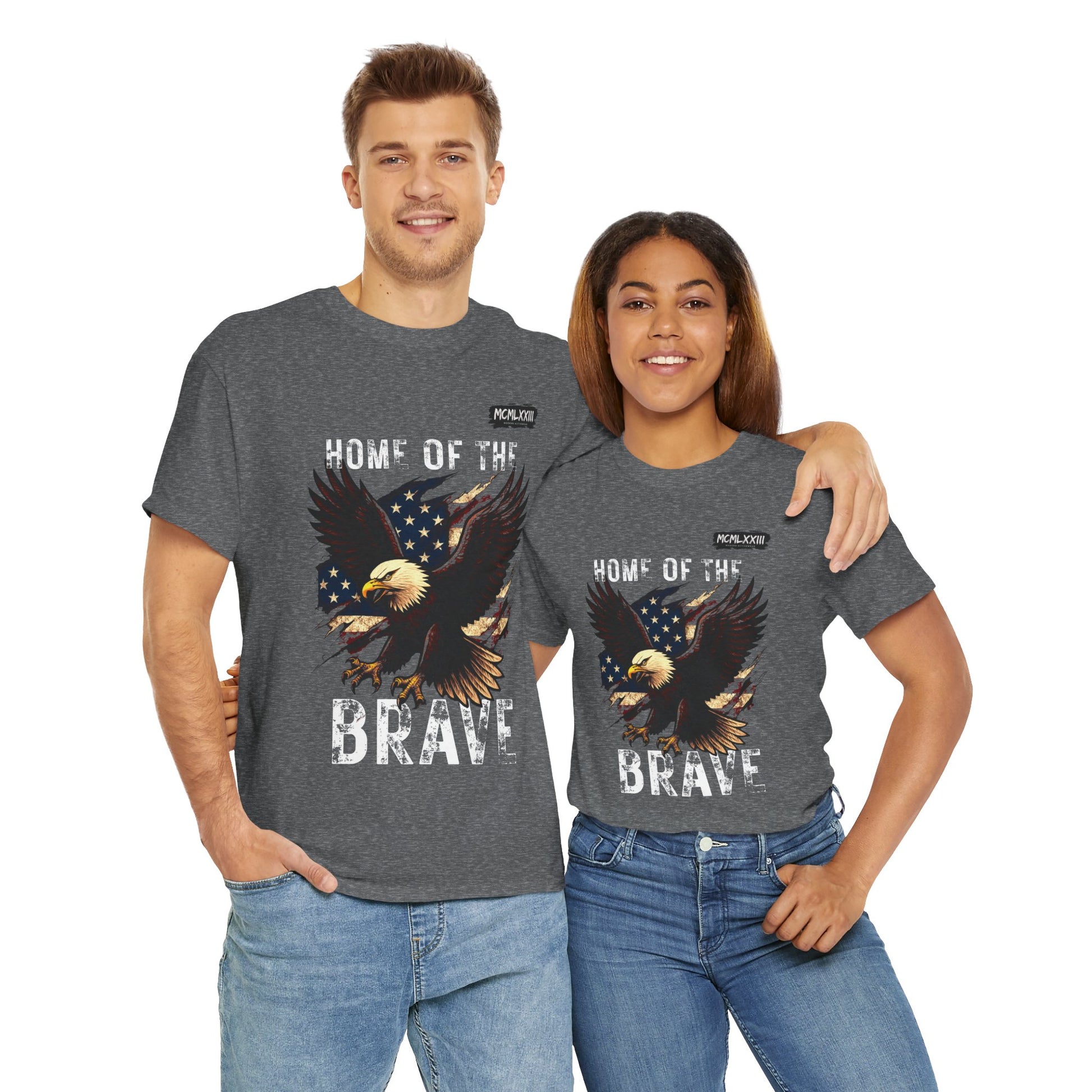 Home of the Brave Unisex Heavy Cotton Tee, Patriotic Shirt, Eagle Graphic Tee, American Pride T-Shirt, Independence Day Apparel, [...]