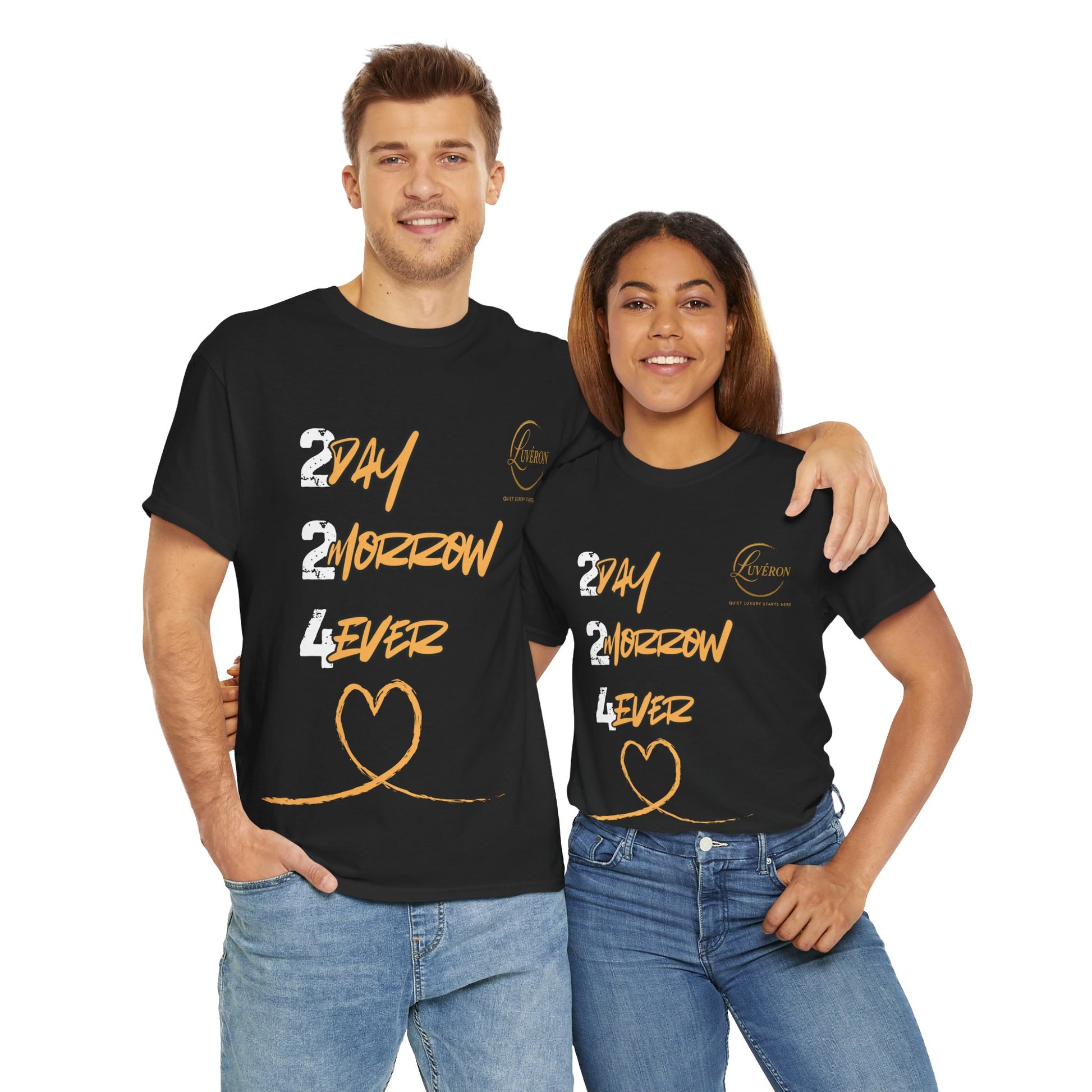 Stylish Unisex Heavy Cotton Tee with Heart Design, Casual Shirt, Everyday Wear, Gift for Friends, Fun Statement Tee, Positive Vibes