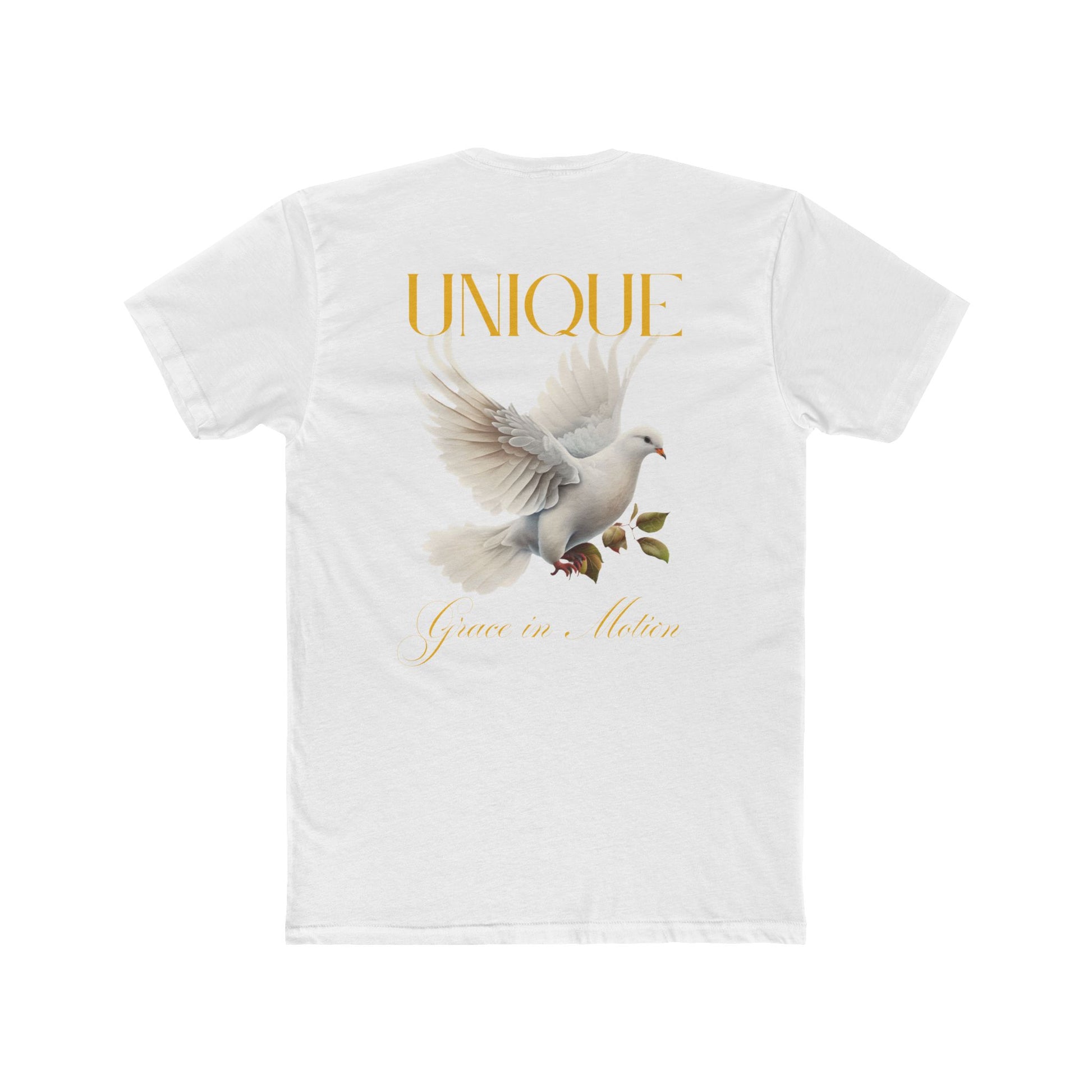 Unique Dove Graphic Unisex Cotton Crew Tee, Spiritual Gift, Casual Wear, Peaceful Apparel, Birthday Gift, Statement Tee