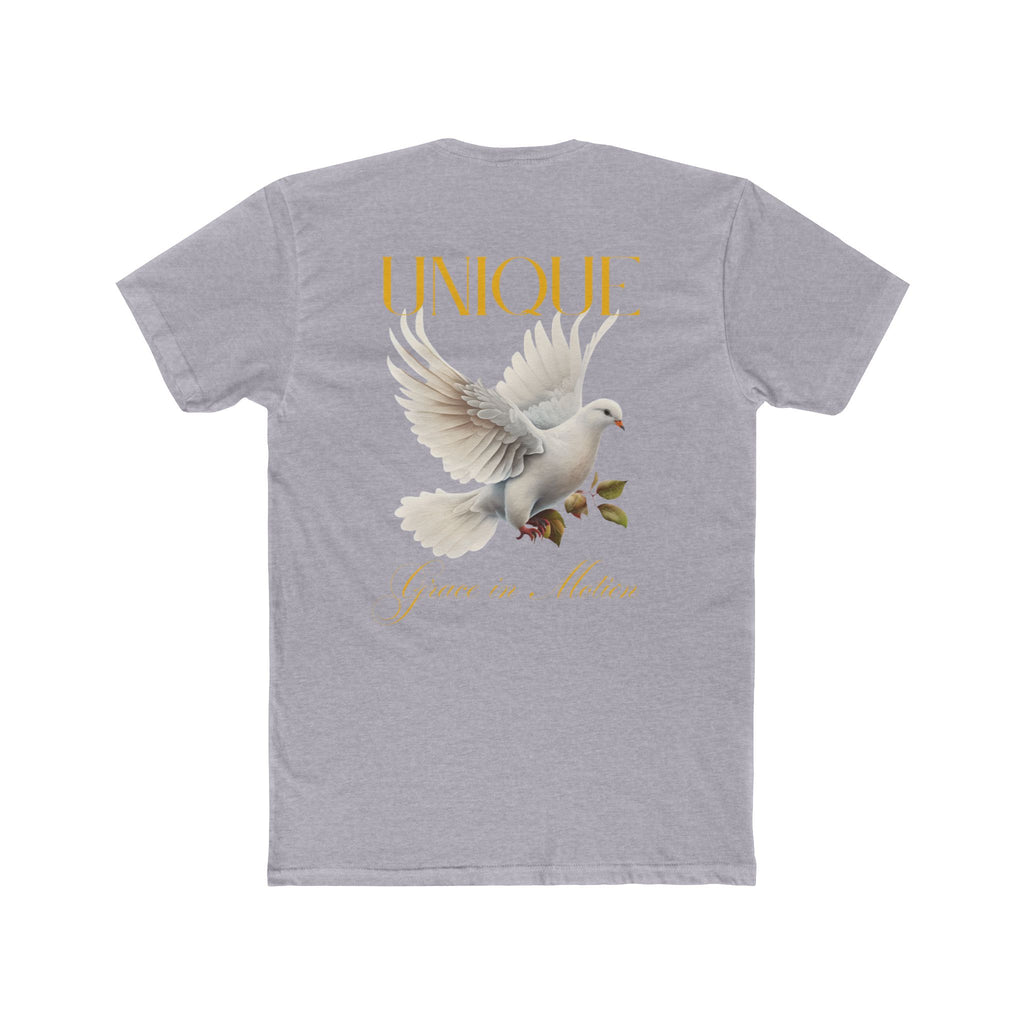 Unique Dove Graphic Unisex Cotton Crew Tee, Spiritual Gift, Casual Wear, Peaceful Apparel, Birthday Gift, Statement Tee