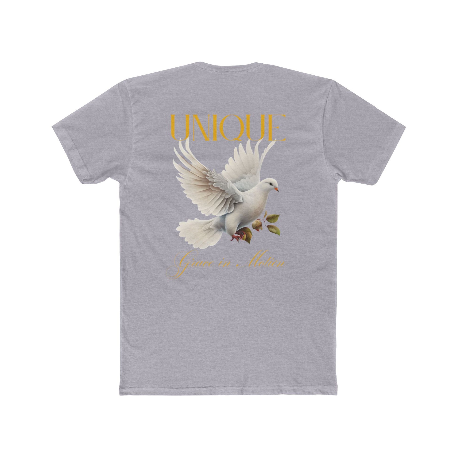 Unique Dove Graphic Unisex Cotton Crew Tee, Spiritual Gift, Casual Wear, Peaceful Apparel, Birthday Gift, Statement Tee