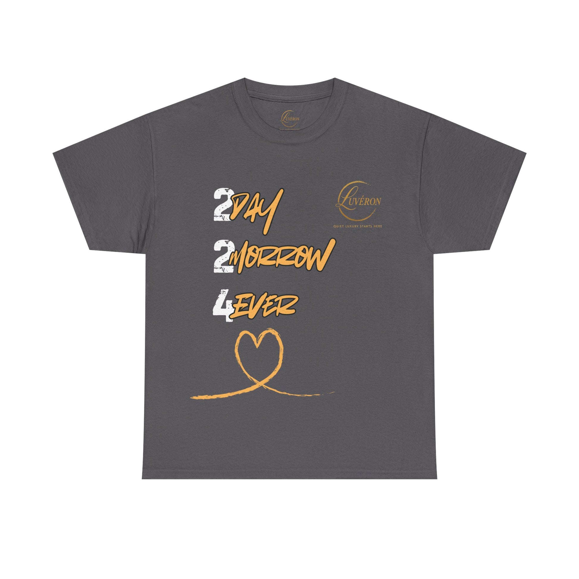 Stylish Unisex Heavy Cotton Tee with Heart Design, Casual Shirt, Everyday Wear, Gift for Friends, Fun Statement Tee, Positive Vibes