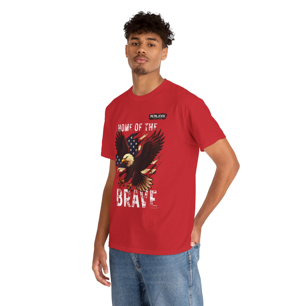 Home of the Brave Unisex Heavy Cotton Tee, Patriotic Shirt, Eagle Graphic Tee, American Pride T-Shirt, Independence Day Apparel, [...]