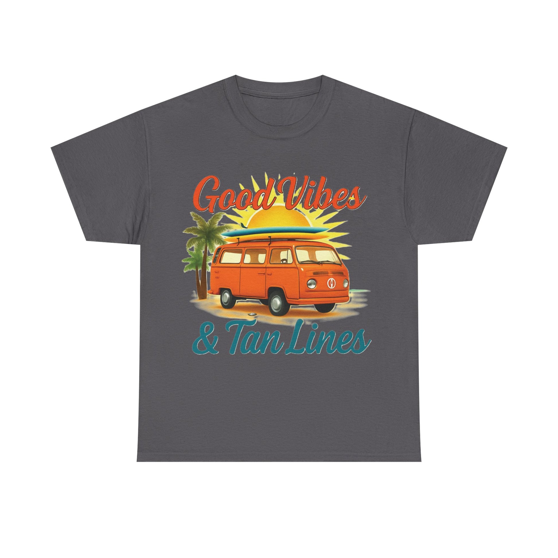 Good Vibes & Tan Lines T-Shirt, Summer Vibe Tee, Beach Lover Gift, Unisex Cotton Shirt, Vacation Style Apparel