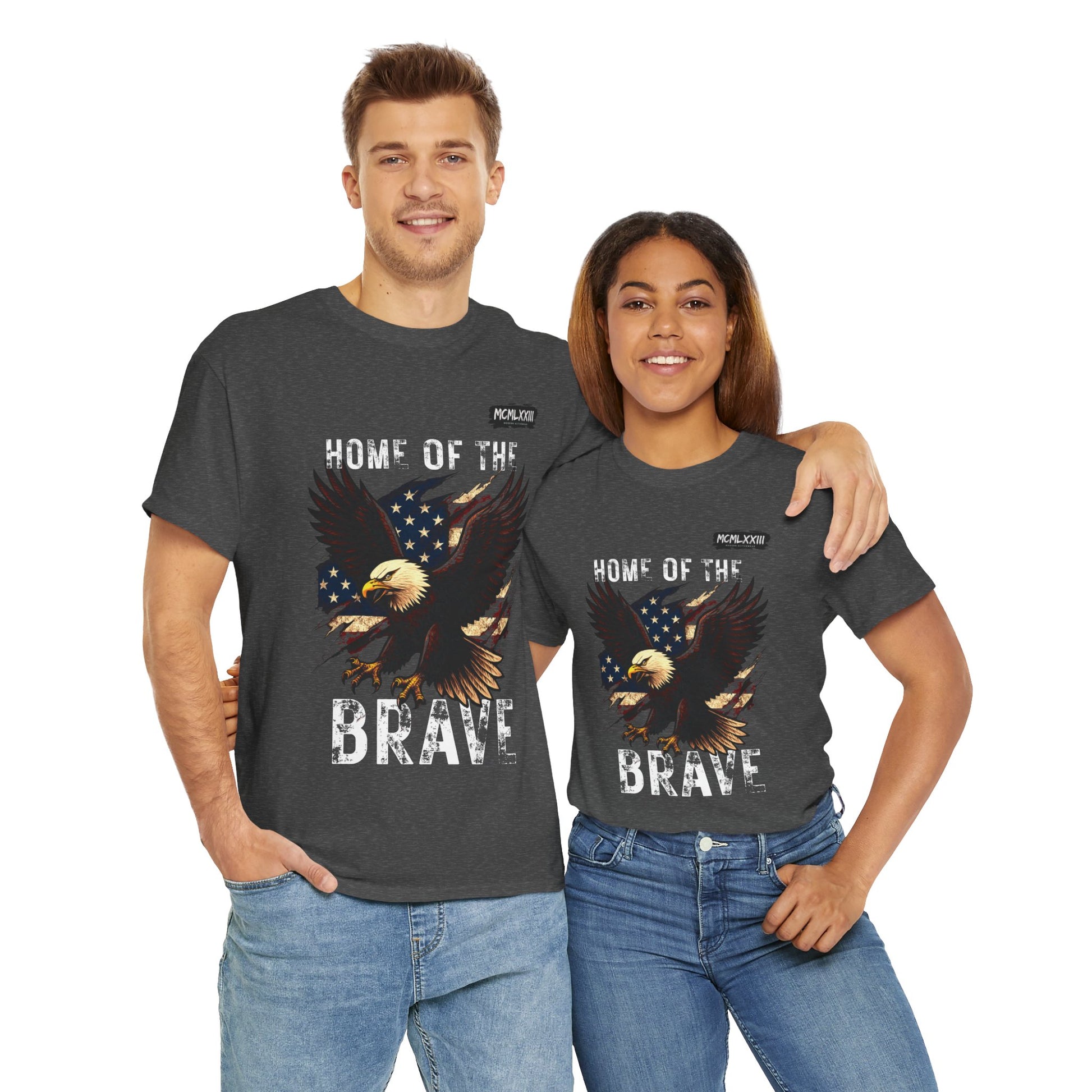 Home of the Brave Unisex Heavy Cotton Tee, Patriotic Shirt, Eagle Graphic Tee, American Pride T-Shirt, Independence Day Apparel, [...]