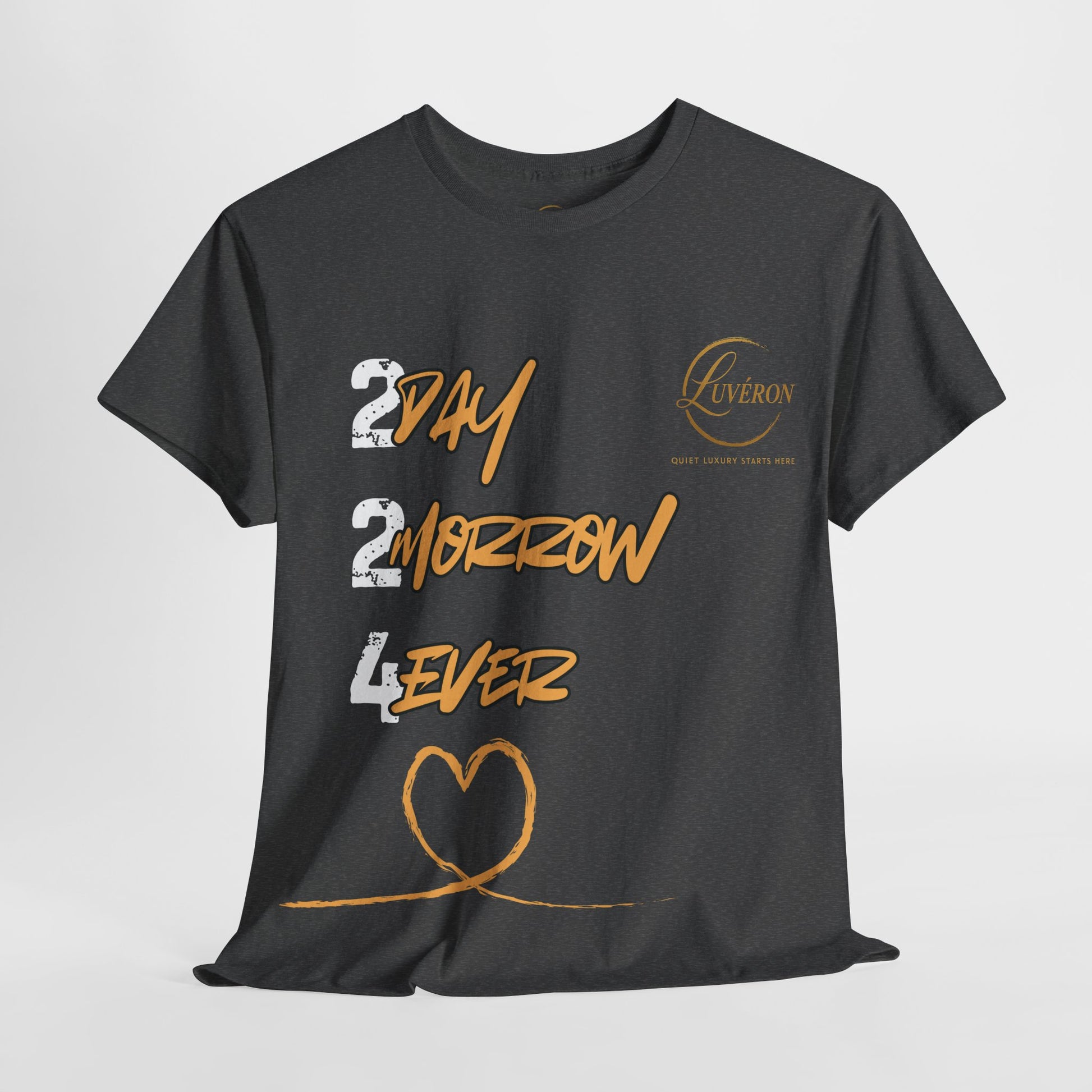 Stylish Unisex Heavy Cotton Tee with Heart Design, Casual Shirt, Everyday Wear, Gift for Friends, Fun Statement Tee, Positive Vibes