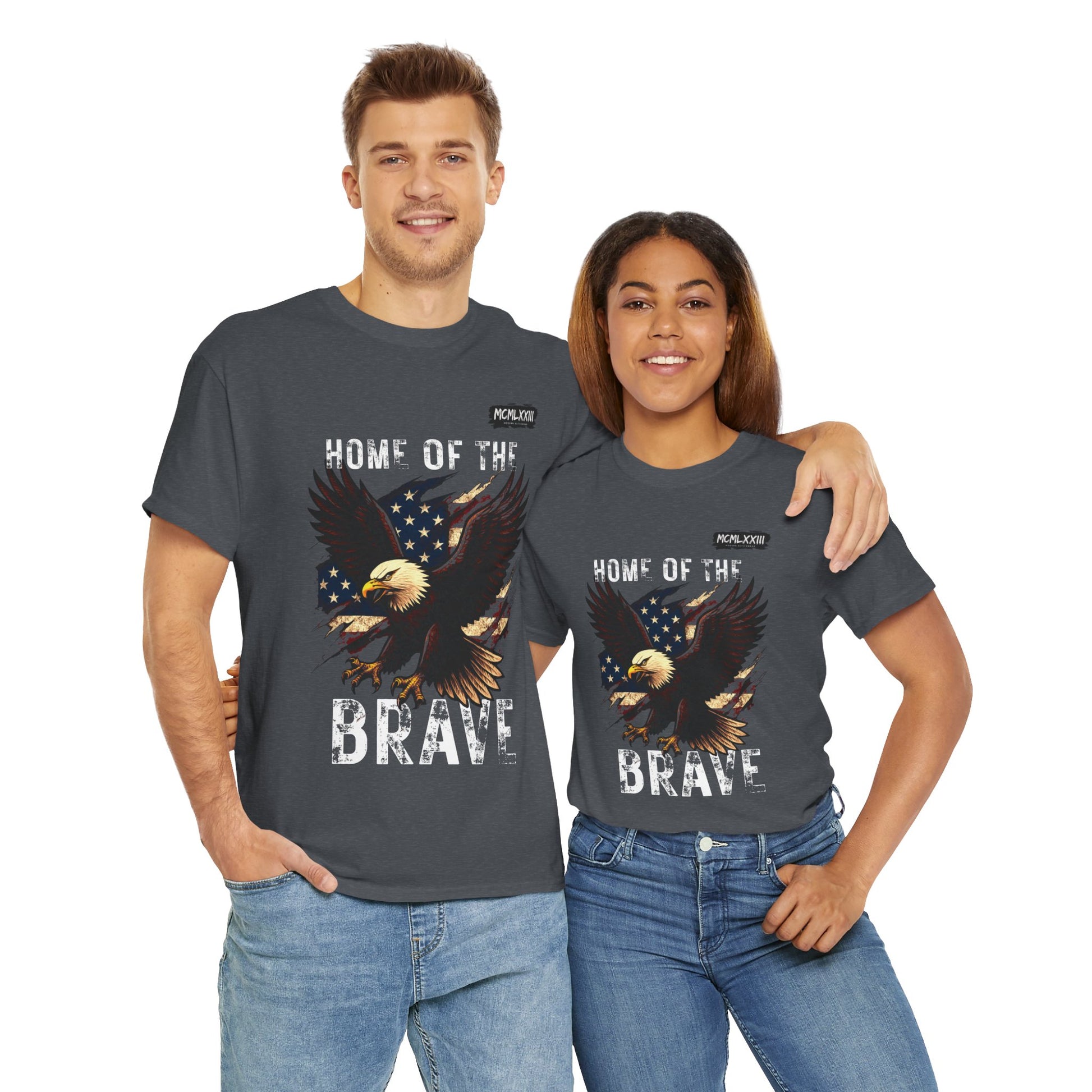 Home of the Brave Unisex Heavy Cotton Tee, Patriotic Shirt, Eagle Graphic Tee, American Pride T-Shirt, Independence Day Apparel, [...]