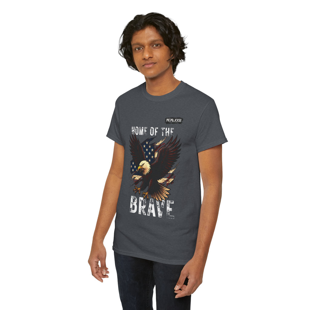 Home of the Brave Unisex Heavy Cotton Tee, Patriotic Shirt, Eagle Graphic Tee, American Pride T-Shirt, Independence Day Apparel, [...]