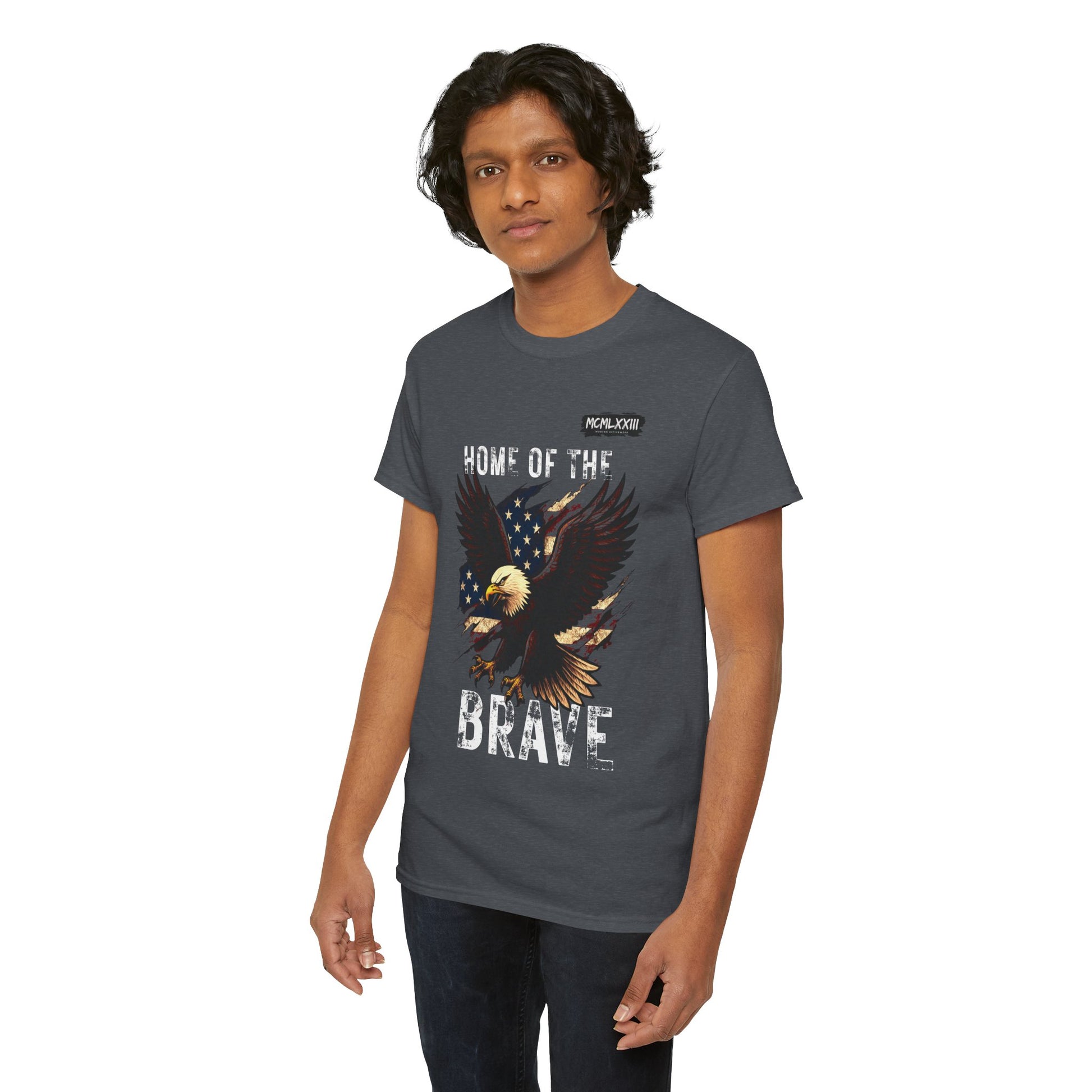 Home of the Brave Unisex Heavy Cotton Tee, Patriotic Shirt, Eagle Graphic Tee, American Pride T-Shirt, Independence Day Apparel, [...]