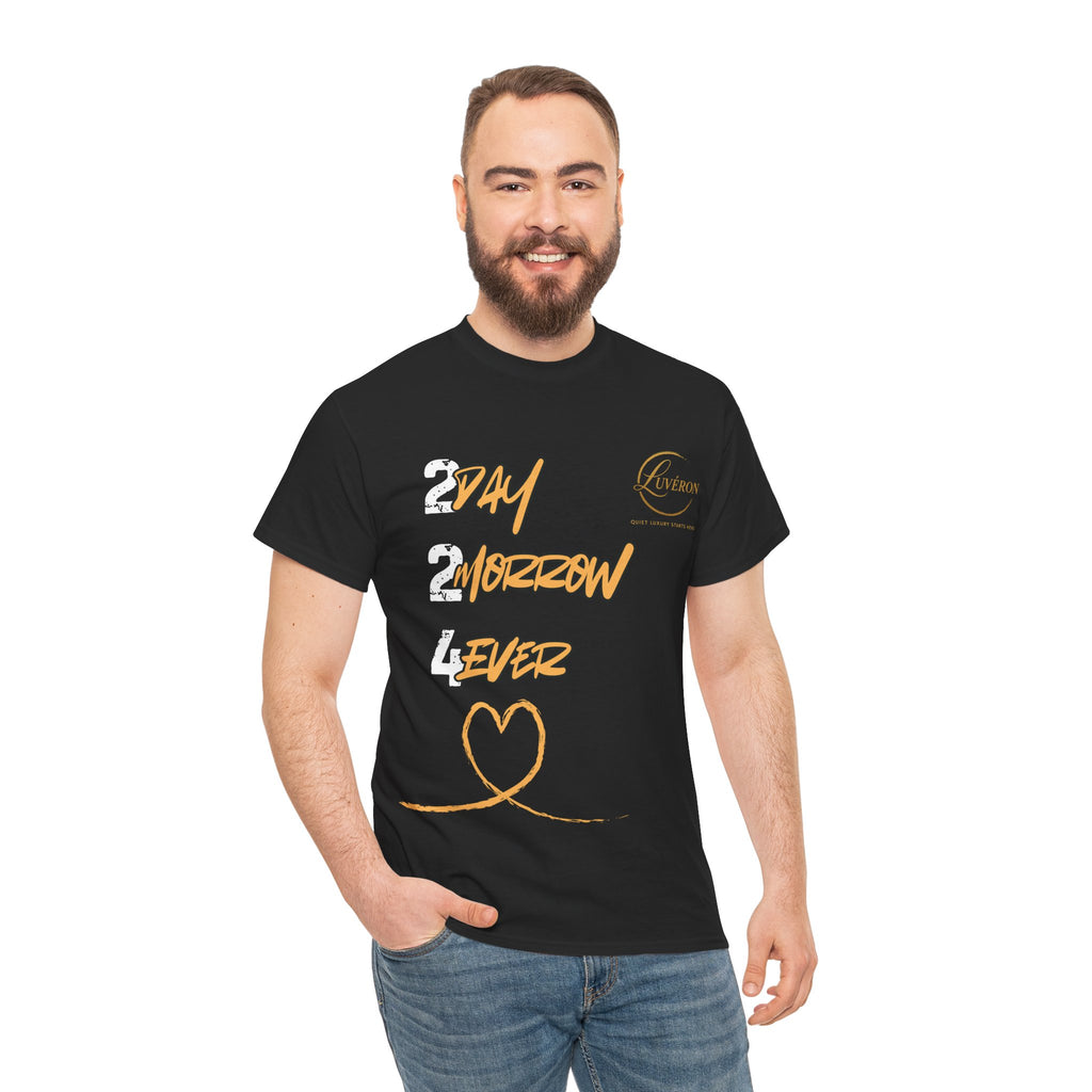 Stylish Unisex Heavy Cotton Tee with Heart Design, Casual Shirt, Everyday Wear, Gift for Friends, Fun Statement Tee, Positive Vibes