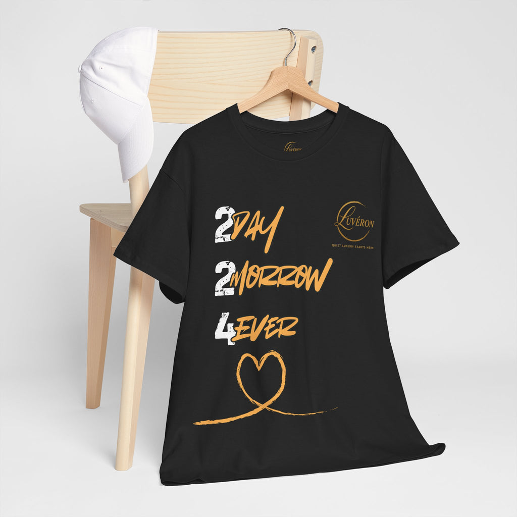 Stylish Unisex Heavy Cotton Tee with Heart Design, Casual Shirt, Everyday Wear, Gift for Friends, Fun Statement Tee, Positive Vibes