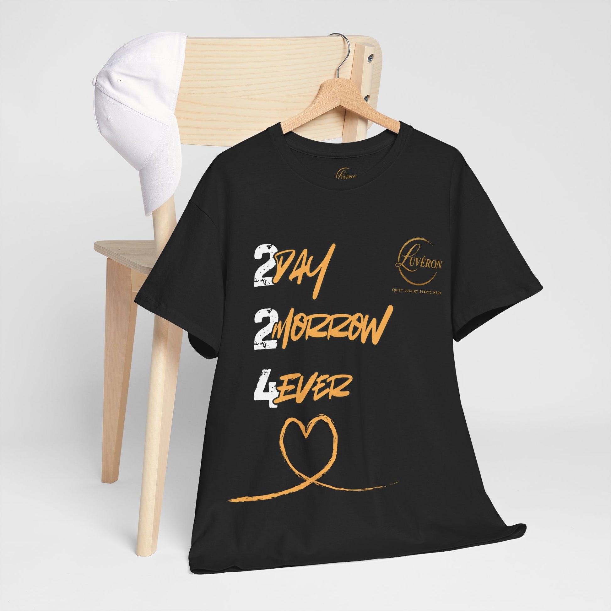 Stylish Unisex Heavy Cotton Tee with Heart Design, Casual Shirt, Everyday Wear, Gift for Friends, Fun Statement Tee, Positive Vibes
