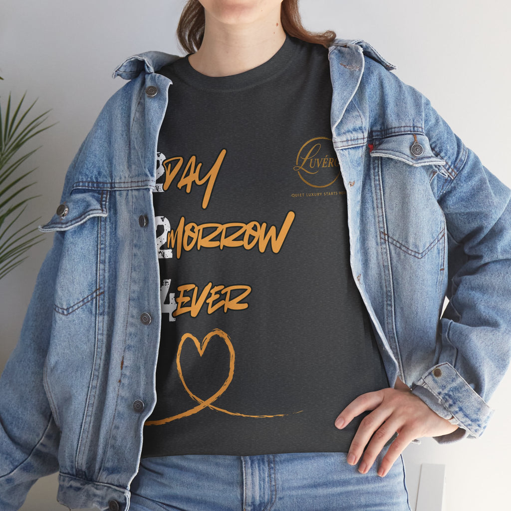 Stylish Unisex Heavy Cotton Tee with Heart Design, Casual Shirt, Everyday Wear, Gift for Friends, Fun Statement Tee, Positive Vibes