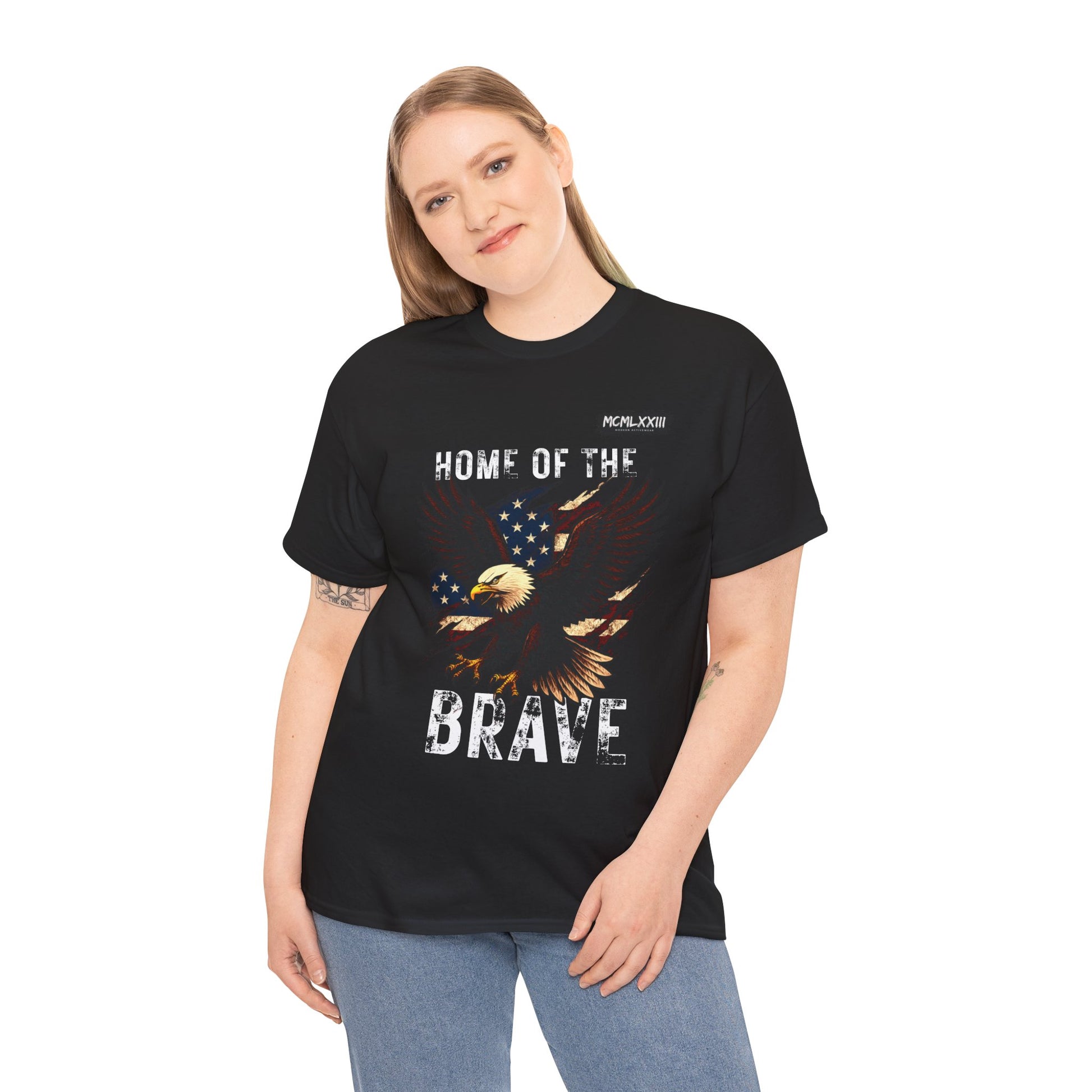 Home of the Brave Unisex Heavy Cotton Tee, Patriotic Shirt, Eagle Graphic Tee, American Pride T-Shirt, Independence Day Apparel, [...]