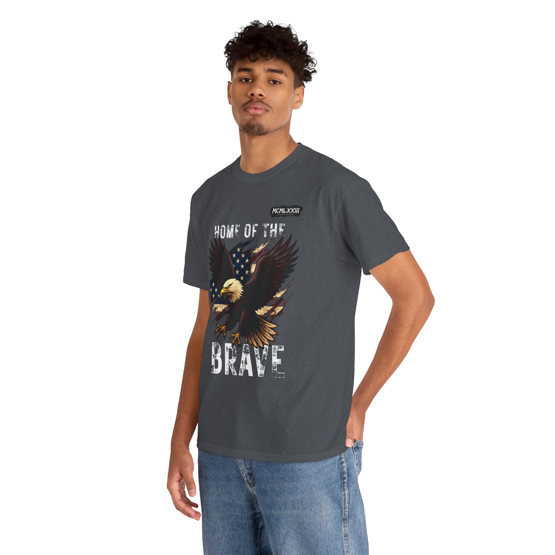 Home of the Brave Unisex Heavy Cotton Tee, Patriotic Shirt, Eagle Graphic Tee, American Pride T-Shirt, Independence Day Apparel, [...]