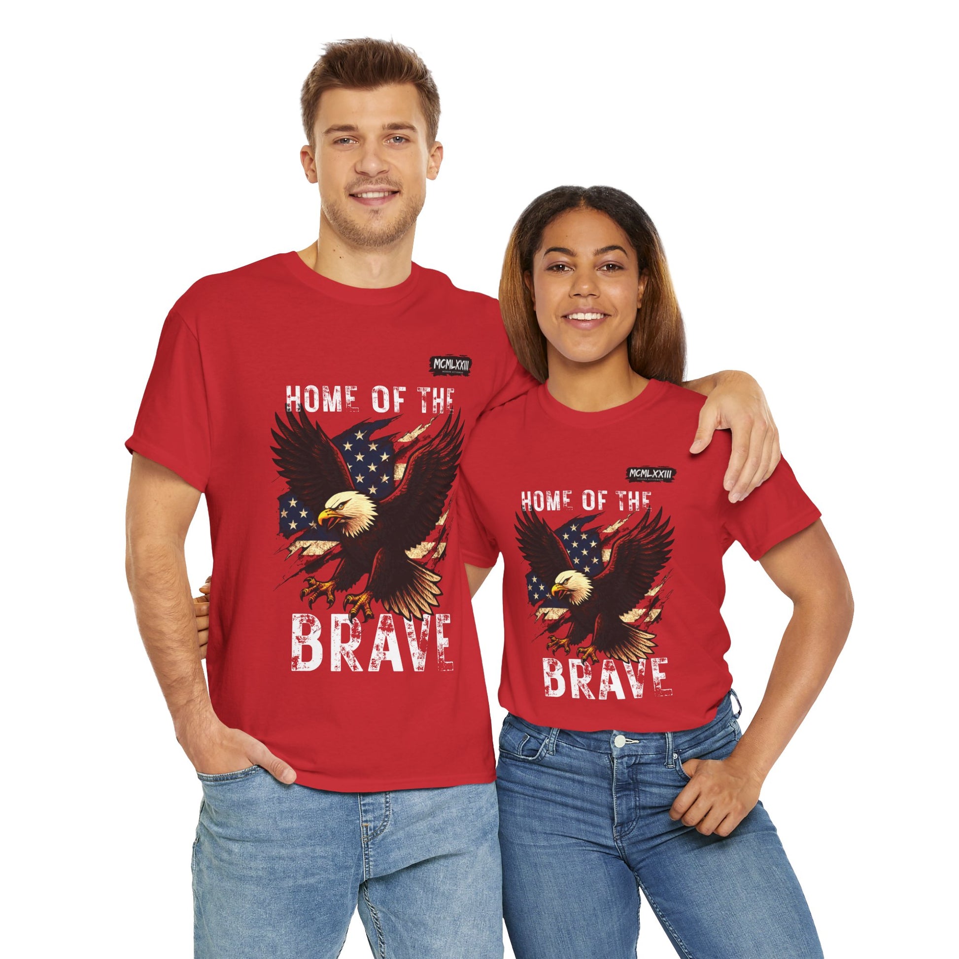Home of the Brave Unisex Heavy Cotton Tee, Patriotic Shirt, Eagle Graphic Tee, American Pride T-Shirt, Independence Day Apparel, [...]