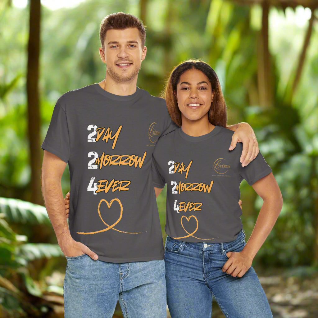 Stylish Unisex Heavy Cotton Tee with Heart Design, Casual Shirt, Everyday Wear, Gift for Friends, Fun Statement Tee, Positive Vibes