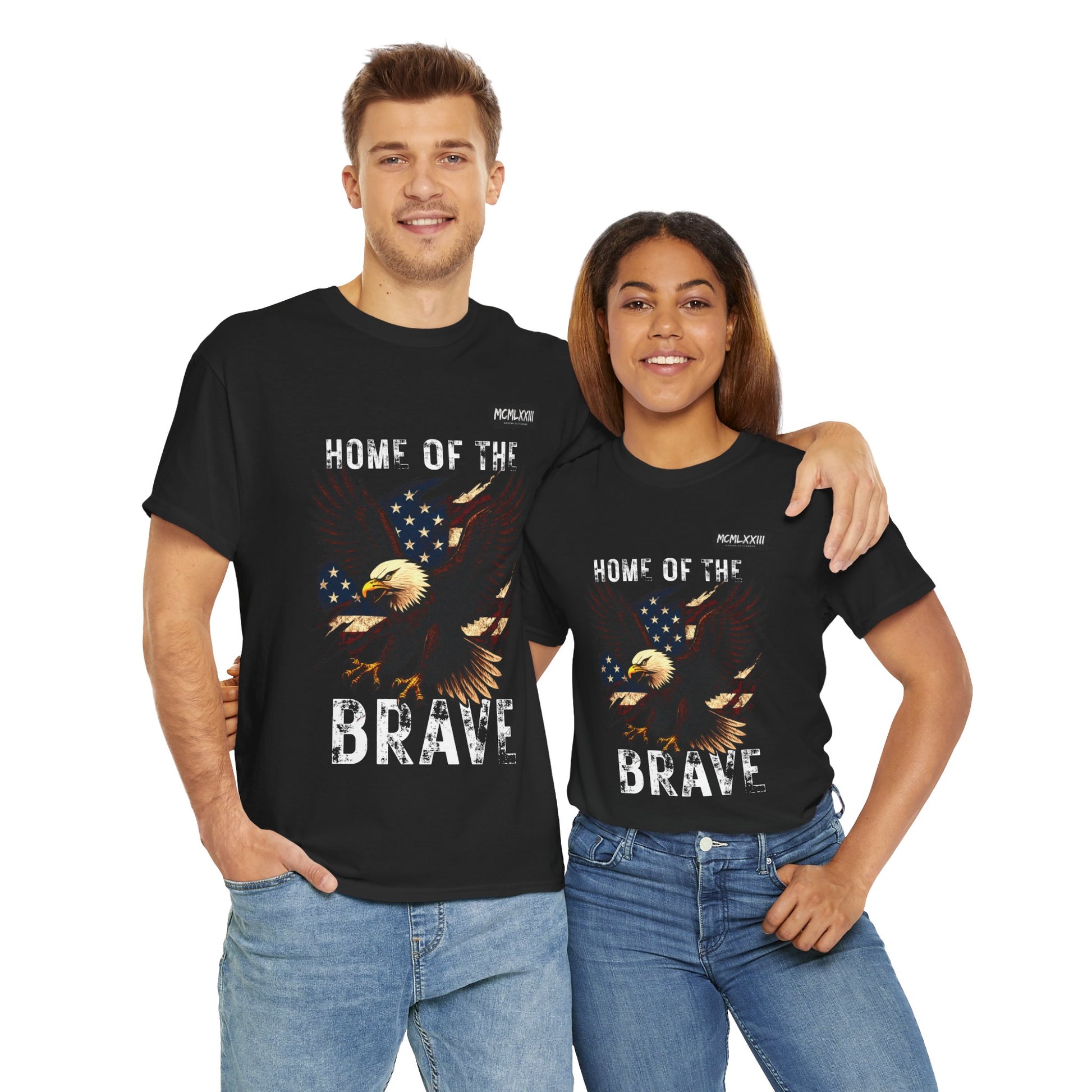 Home of the Brave Unisex Heavy Cotton Tee, Patriotic Shirt, Eagle Graphic Tee, American Pride T-Shirt, Independence Day Apparel, [...]