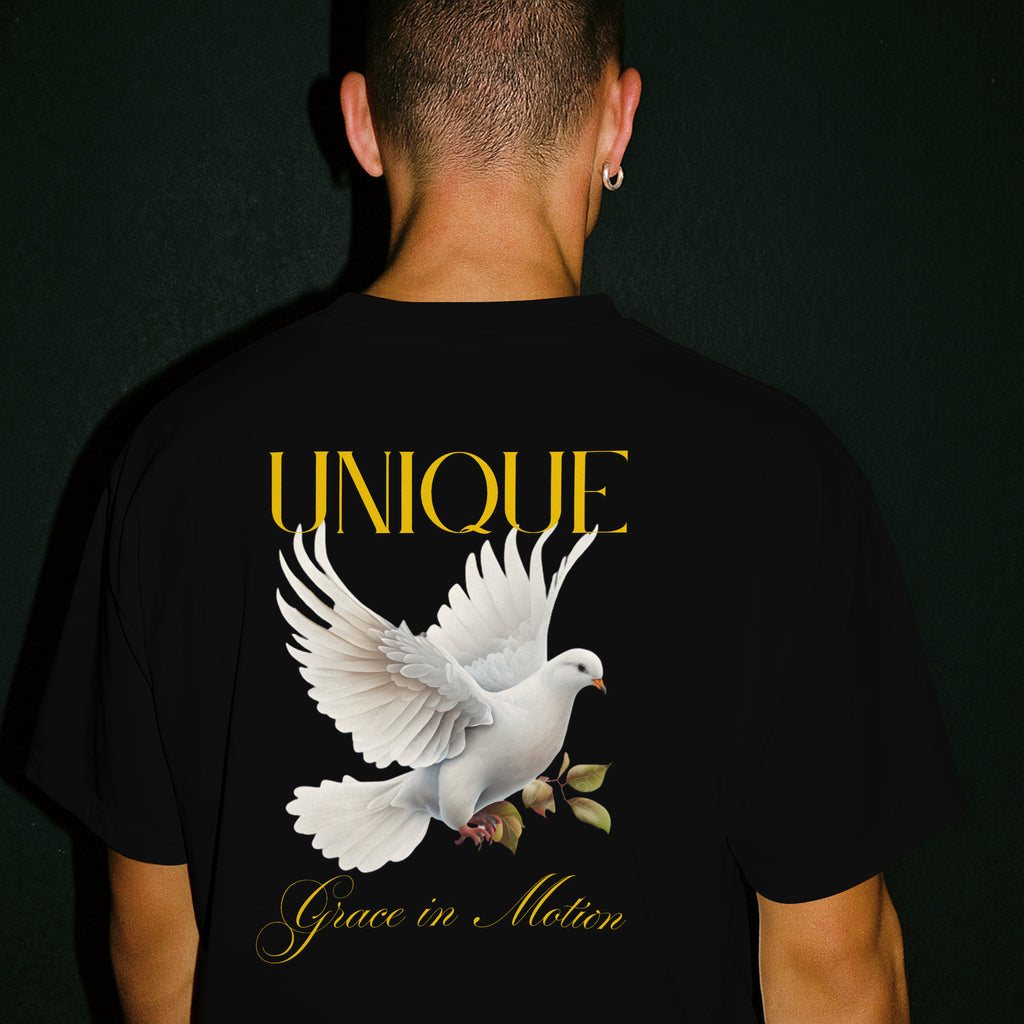 Unique Dove Graphic Unisex Cotton Crew Tee, Spiritual Gift, Casual Wear, Peaceful Apparel, Birthday Gift, Statement Tee