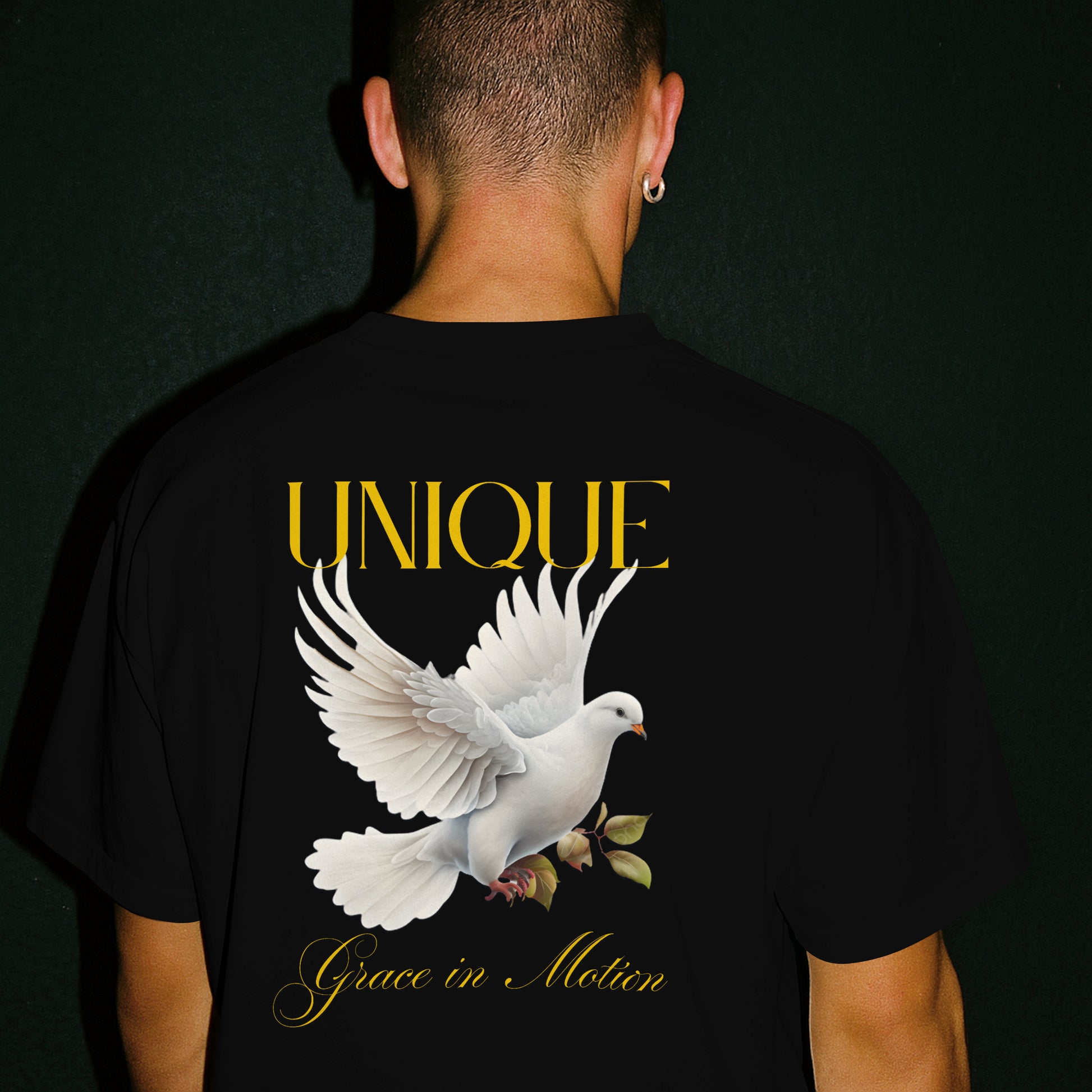 Unique Dove Graphic Unisex Cotton Crew Tee, Spiritual Gift, Casual Wear, Peaceful Apparel, Birthday Gift, Statement Tee