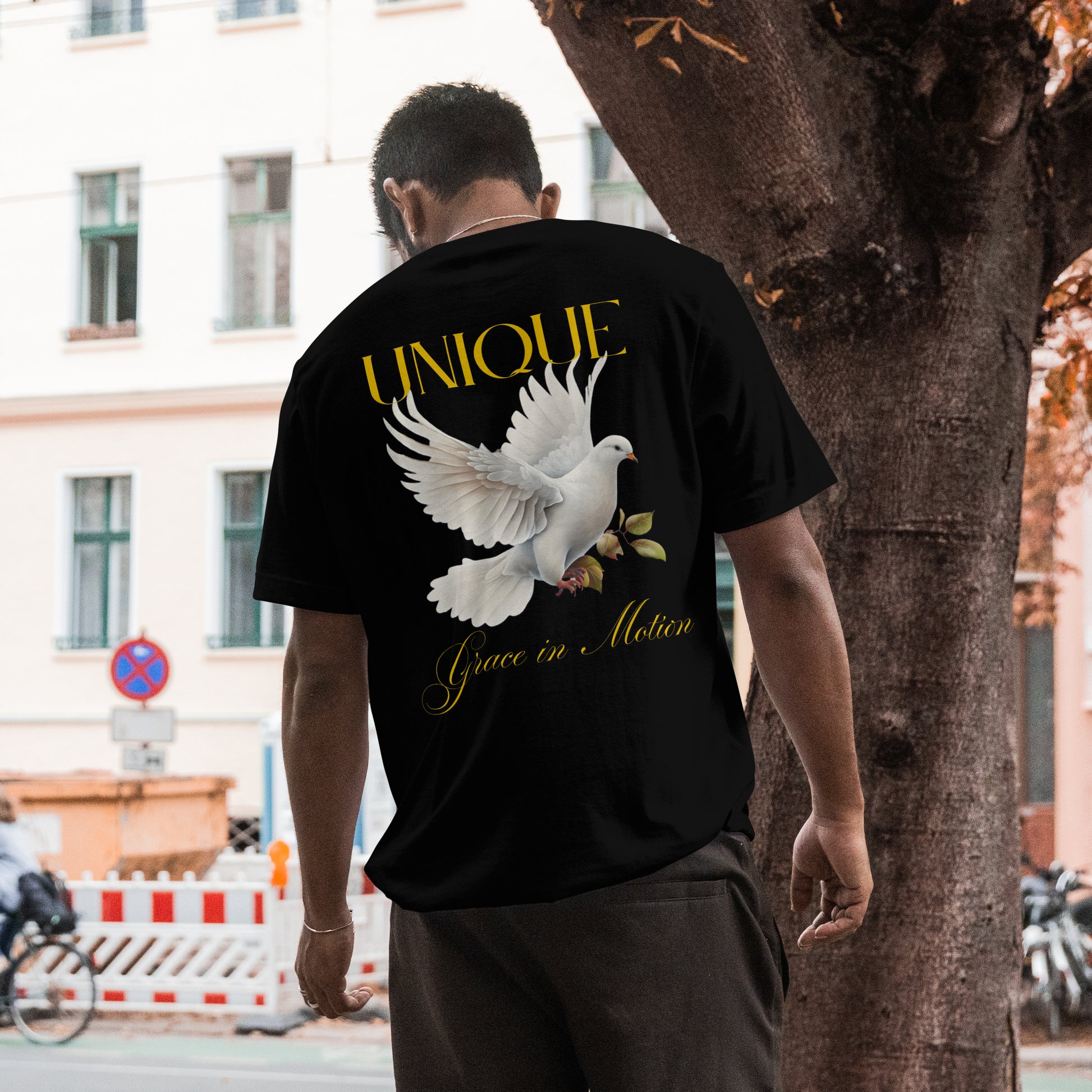 Unique Dove Graphic Unisex Cotton Crew Tee, Spiritual Gift, Casual Wear, Peaceful Apparel, Birthday Gift, Statement Tee