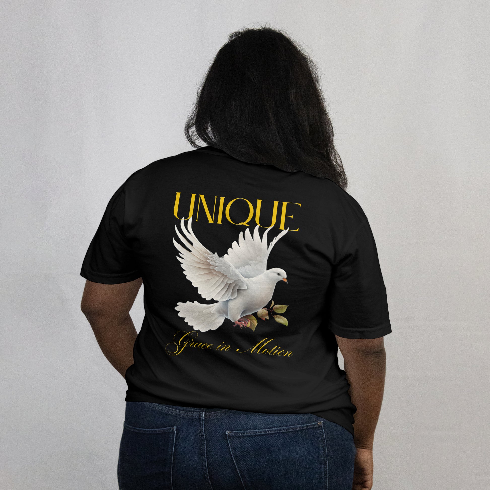 Unique Dove Graphic Unisex Cotton Crew Tee, Spiritual Gift, Casual Wear, Peaceful Apparel, Birthday Gift, Statement Tee