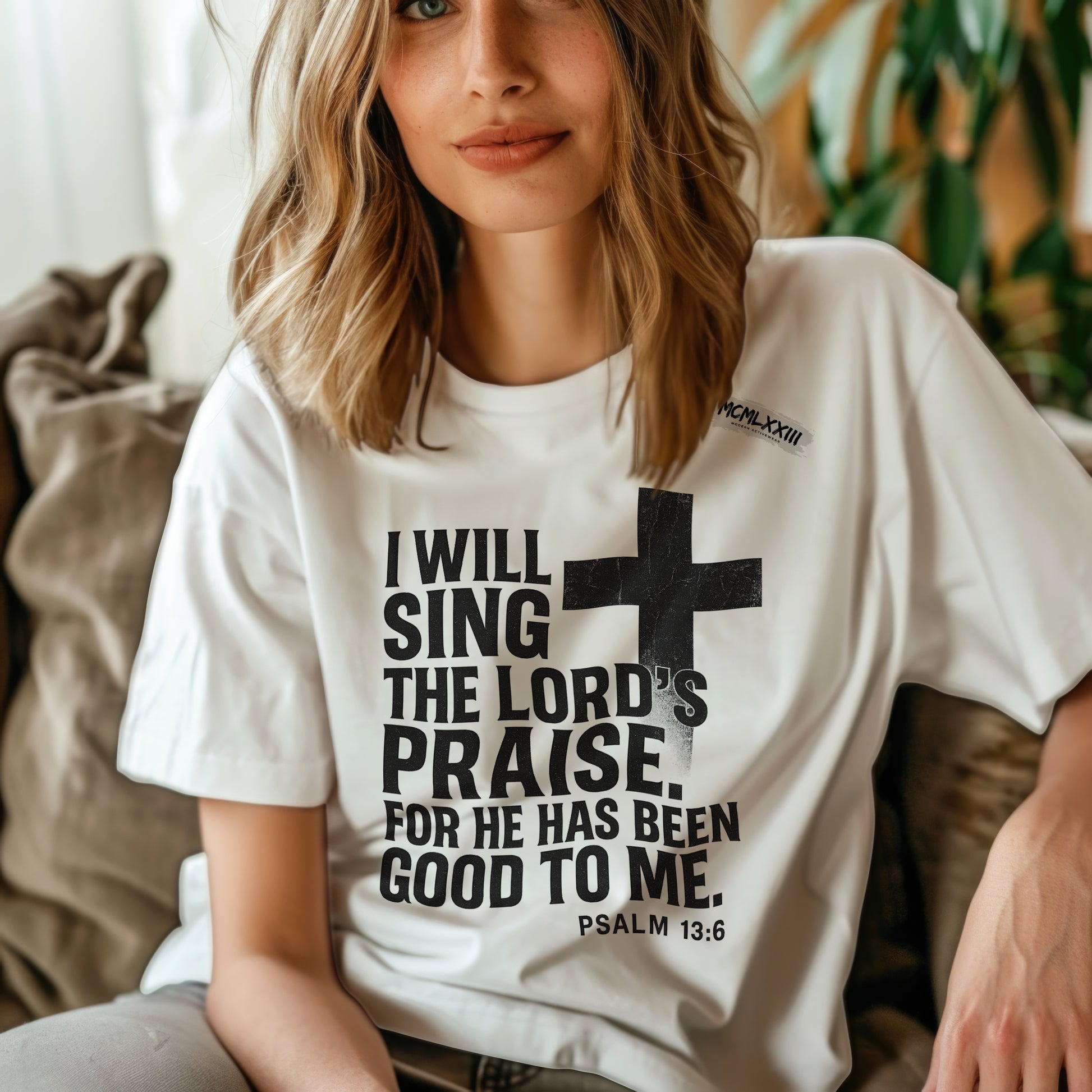 Jesus, Psalm 13:6 Bold Faith Christian T-Shirt – “I Will Sing the Lord’s Praise” Distressed Cross Streetwear Tee, Christian Inspirational Unisex Heavy Cotton Tee - Faith Apparel, Bible Verse Shirt, Gift for Believers, Praise Wear, Spiritual Tees