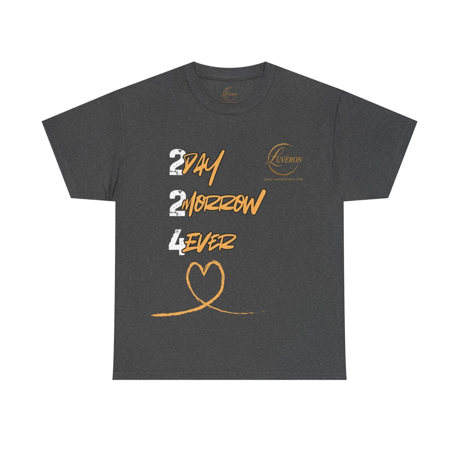 Stylish Unisex Heavy Cotton Tee with Heart Design, Casual Shirt, Everyday Wear, Gift for Friends, Fun Statement Tee, Positive Vibes