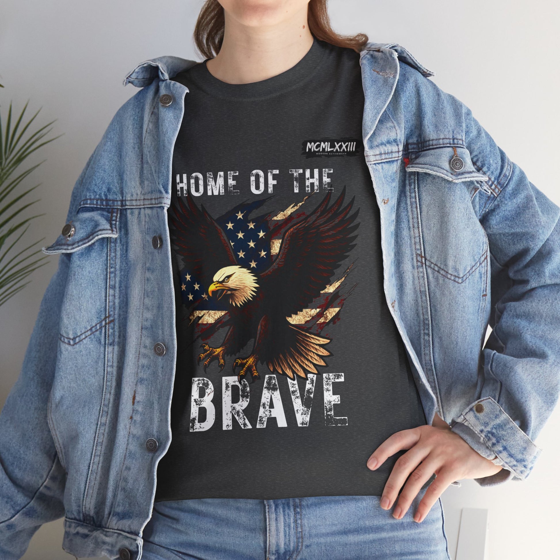 Home of the Brave Unisex Heavy Cotton Tee, Patriotic Shirt, Eagle Graphic Tee, American Pride T-Shirt, Independence Day Apparel, [...]