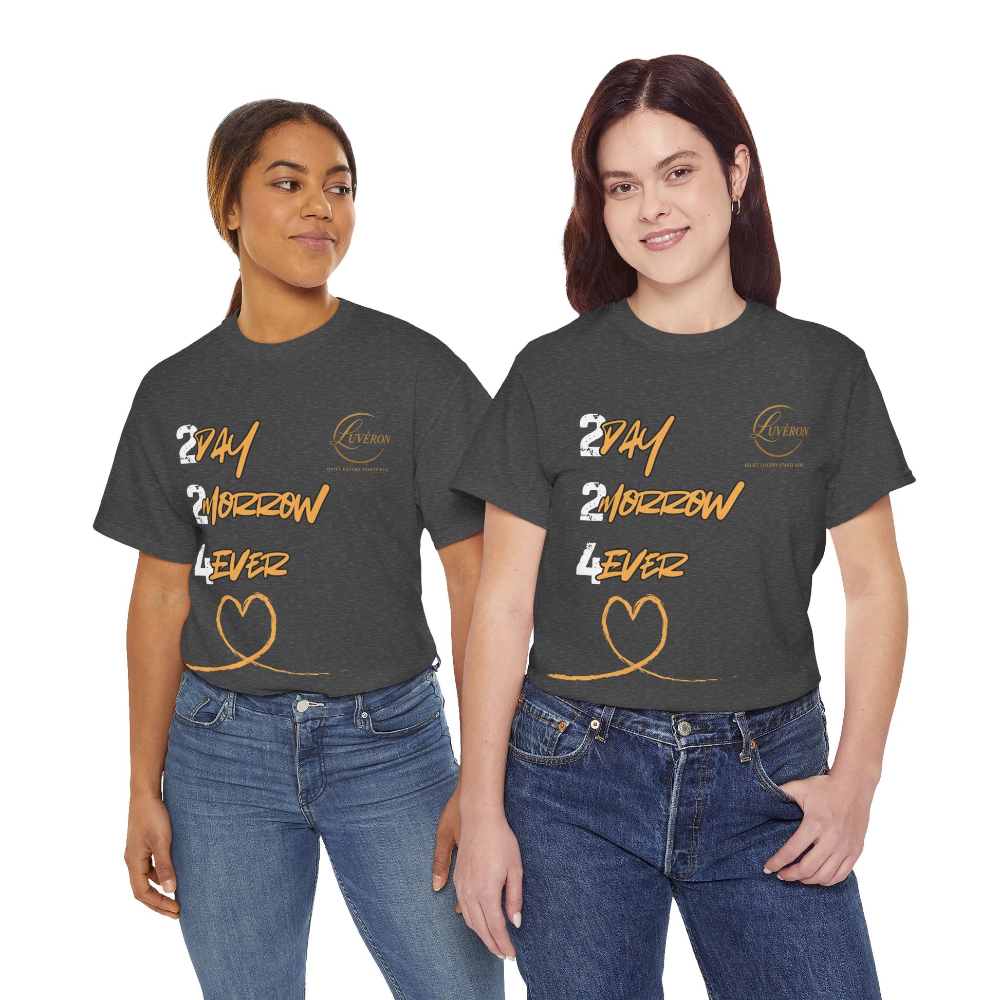Stylish Unisex Heavy Cotton Tee with Heart Design, Casual Shirt, Everyday Wear, Gift for Friends, Fun Statement Tee, Positive Vibes