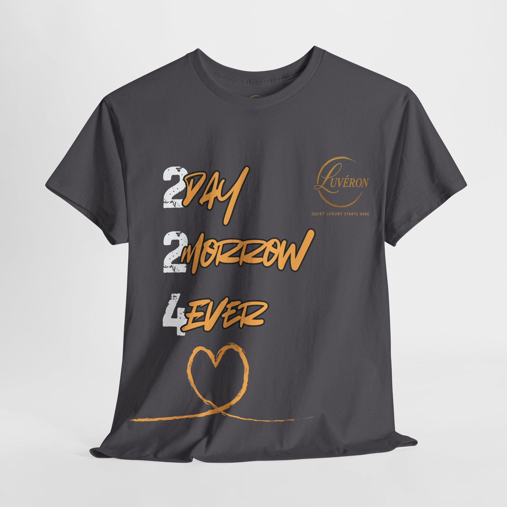 Stylish Unisex Heavy Cotton Tee with Heart Design, Casual Shirt, Everyday Wear, Gift for Friends, Fun Statement Tee, Positive Vibes