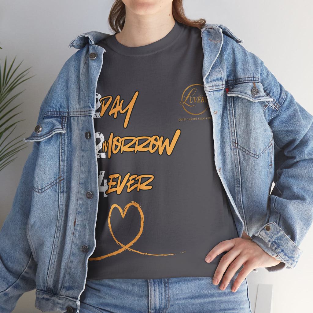 Stylish Unisex Heavy Cotton Tee with Heart Design, Casual Shirt, Everyday Wear, Gift for Friends, Fun Statement Tee, Positive Vibes