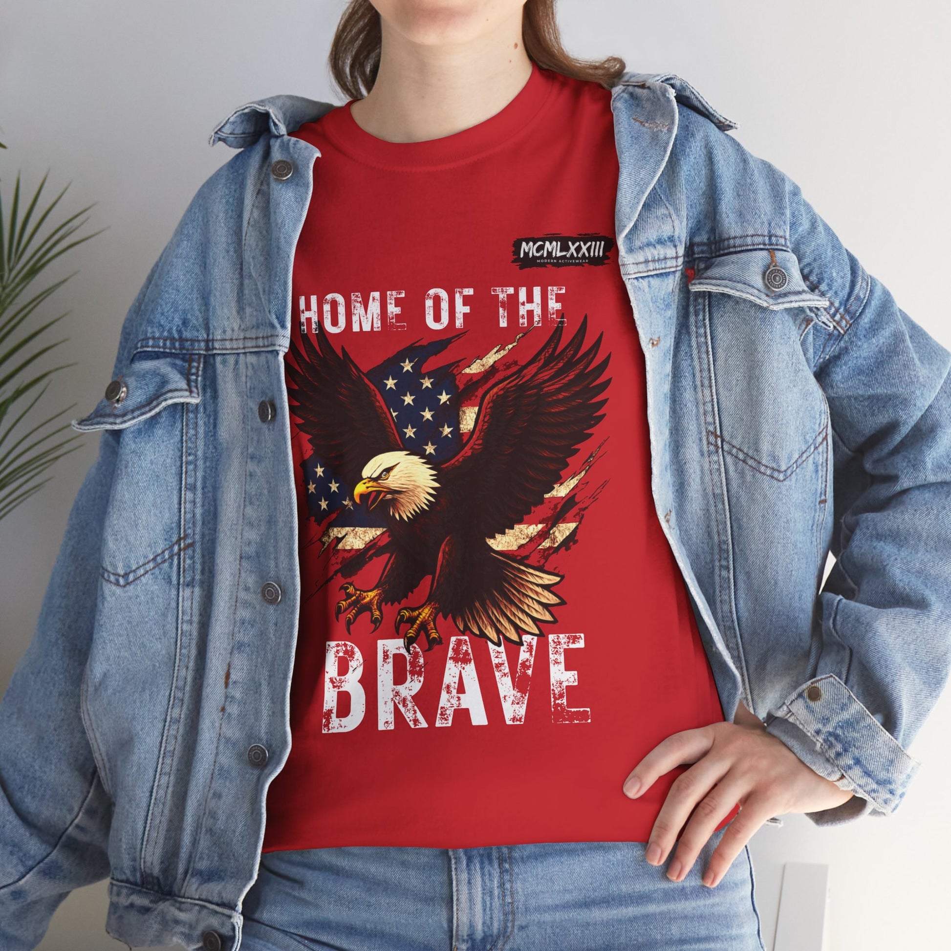 Home of the Brave Unisex Heavy Cotton Tee, Patriotic Shirt, Eagle Graphic Tee, American Pride T-Shirt, Independence Day Apparel, [...]
