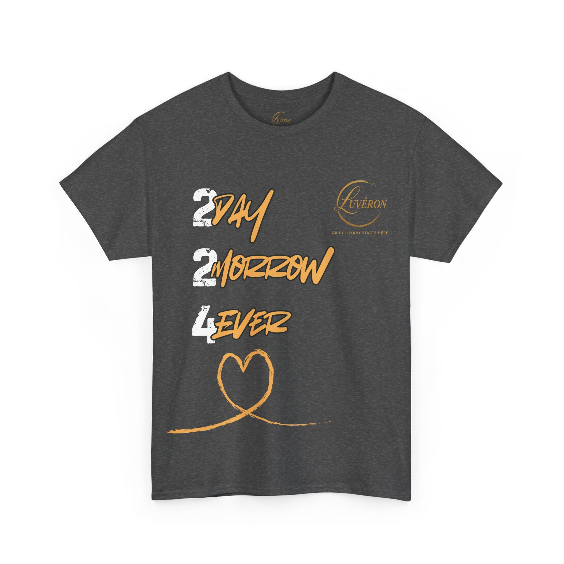 Stylish Unisex Heavy Cotton Tee with Heart Design, Casual Shirt, Everyday Wear, Gift for Friends, Fun Statement Tee, Positive Vibes