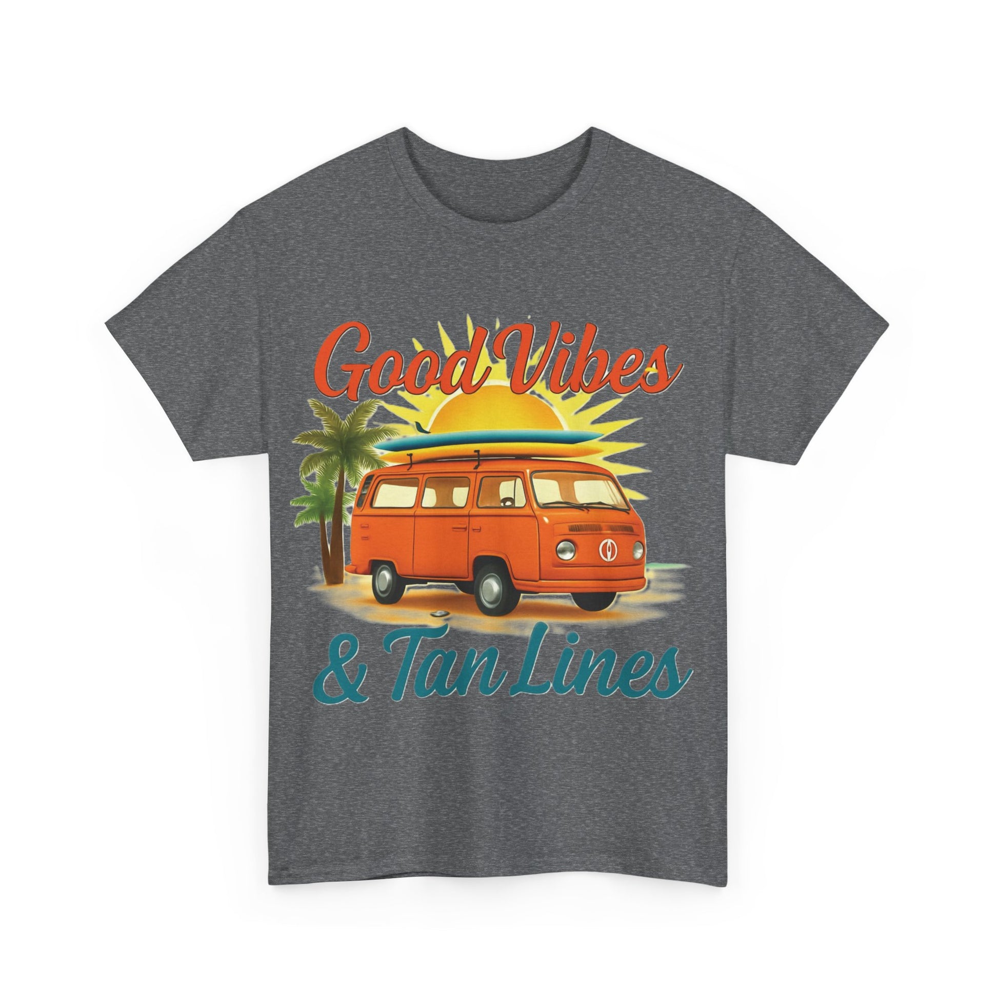 Good Vibes & Tan Lines T-Shirt, Summer Vibe Tee, Beach Lover Gift, Unisex Cotton Shirt, Vacation Style Apparel