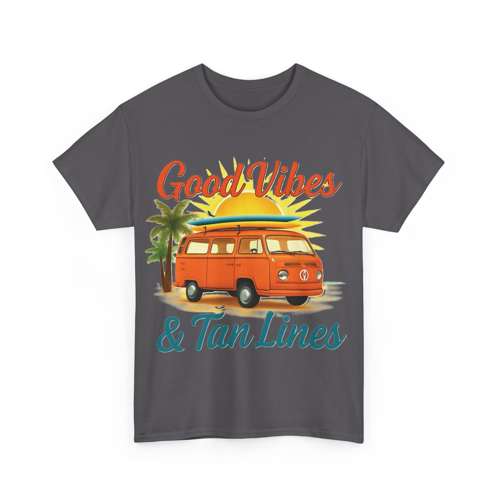 Good Vibes & Tan Lines T-Shirt, Summer Vibe Tee, Beach Lover Gift, Unisex Cotton Shirt, Vacation Style Apparel