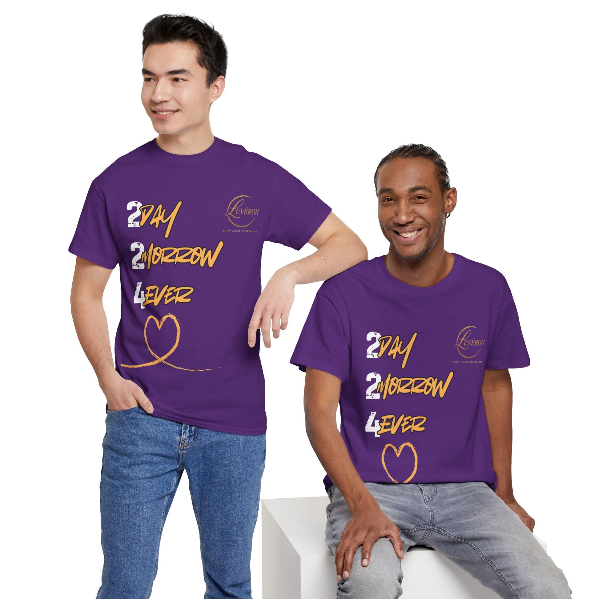 Stylish Unisex Heavy Cotton Tee with Heart Design, Casual Shirt, Everyday Wear, Gift for Friends, Fun Statement Tee, Positive Vibes