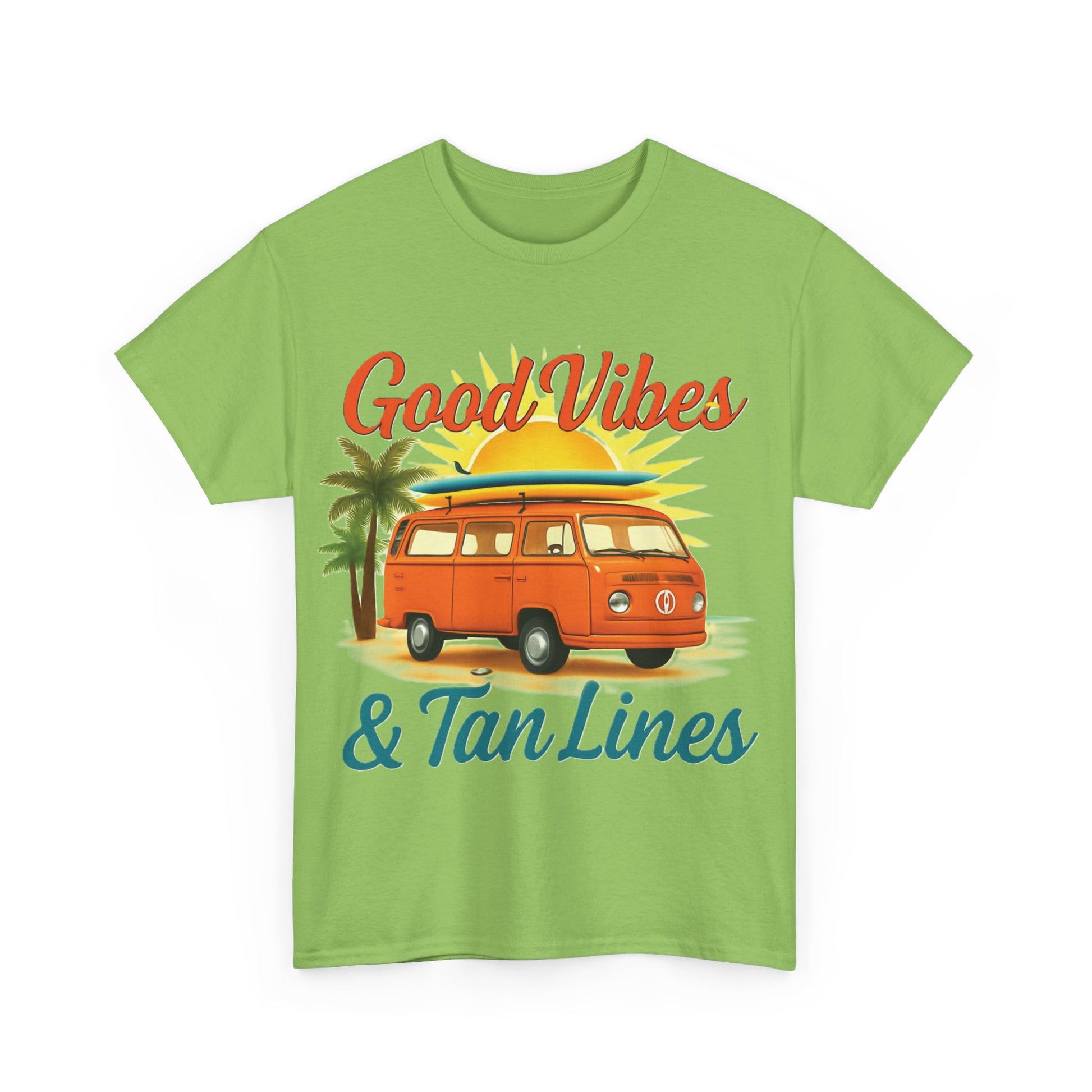 Good Vibes & Tan Lines T-Shirt, Summer Vibe Tee, Beach Lover Gift, Unisex Cotton Shirt, Vacation Style Apparel