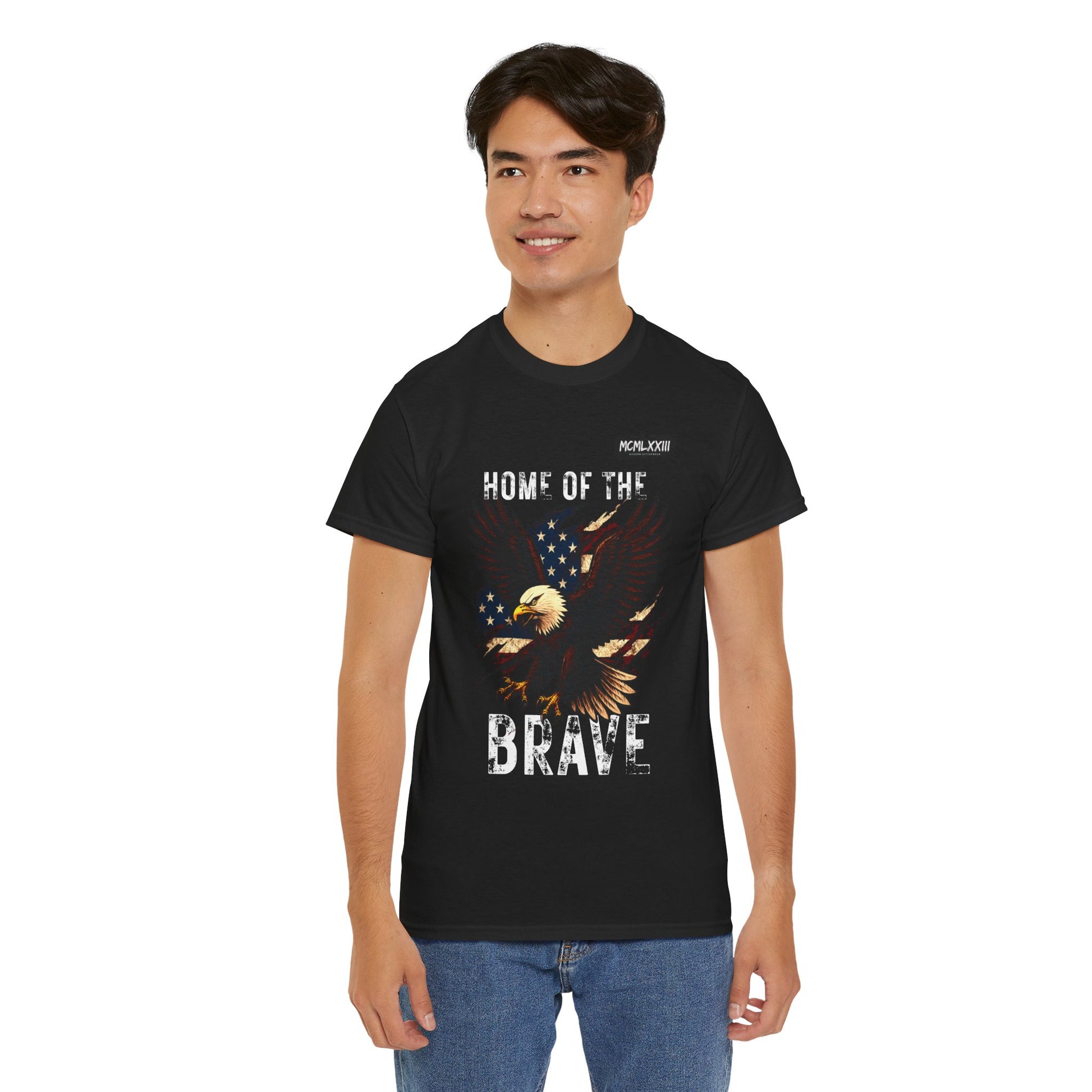Home of the Brave Unisex Heavy Cotton Tee, Patriotic Shirt, Eagle Graphic Tee, American Pride T-Shirt, Independence Day Apparel, [...]
