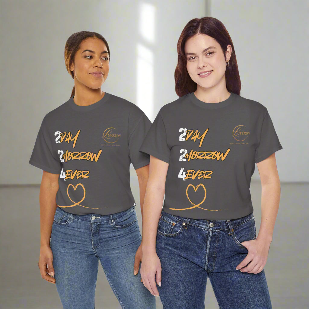 Stylish Unisex Heavy Cotton Tee with Heart Design, Casual Shirt, Everyday Wear, Gift for Friends, Fun Statement Tee, Positive Vibes