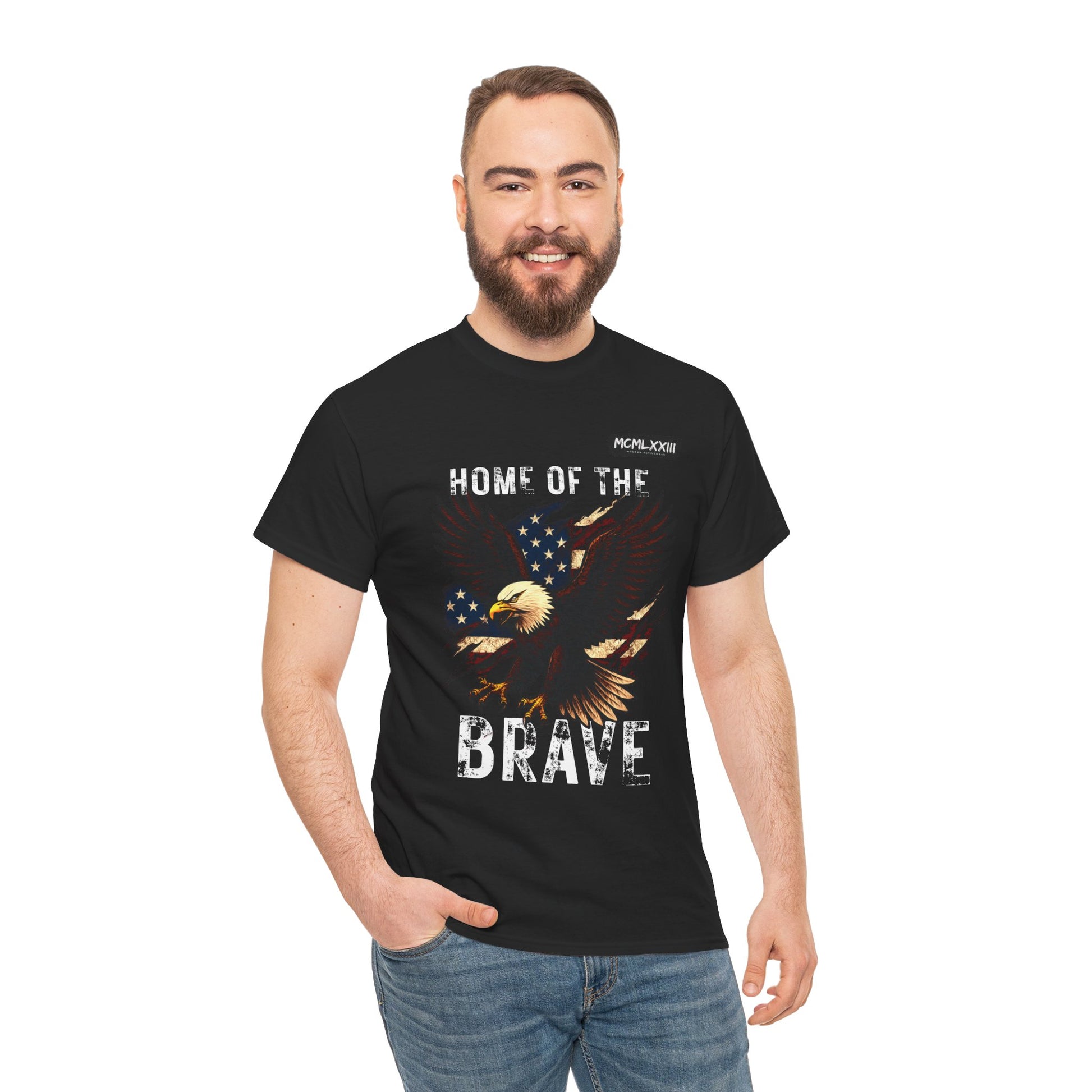 Home of the Brave Unisex Heavy Cotton Tee, Patriotic Shirt, Eagle Graphic Tee, American Pride T-Shirt, Independence Day Apparel, [...]
