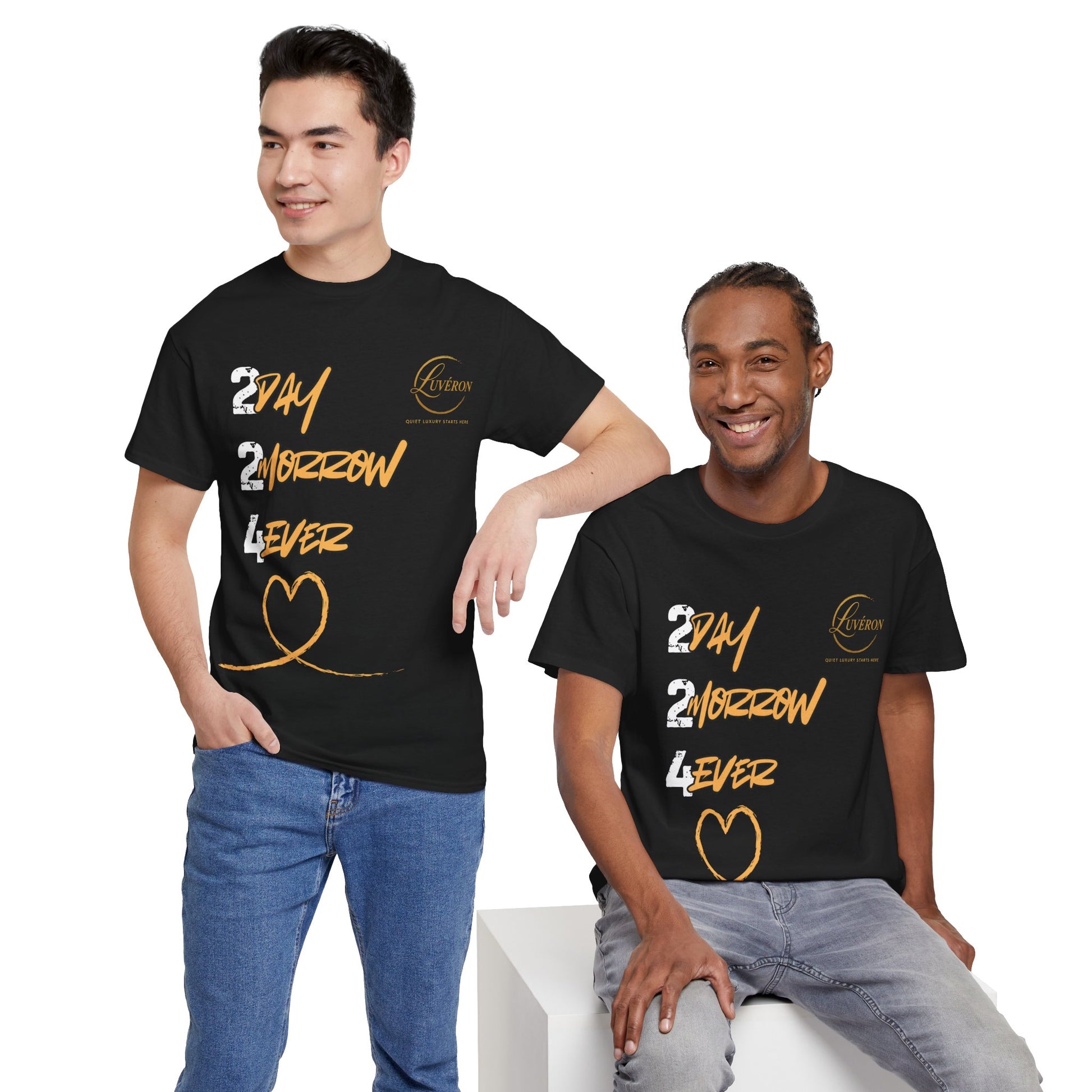 Stylish Unisex Heavy Cotton Tee with Heart Design, Casual Shirt, Everyday Wear, Gift for Friends, Fun Statement Tee, Positive Vibes