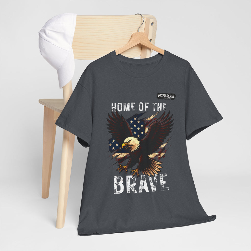 Home of the Brave Unisex Heavy Cotton Tee, Patriotic Shirt, Eagle Graphic Tee, American Pride T-Shirt, Independence Day Apparel, [...]