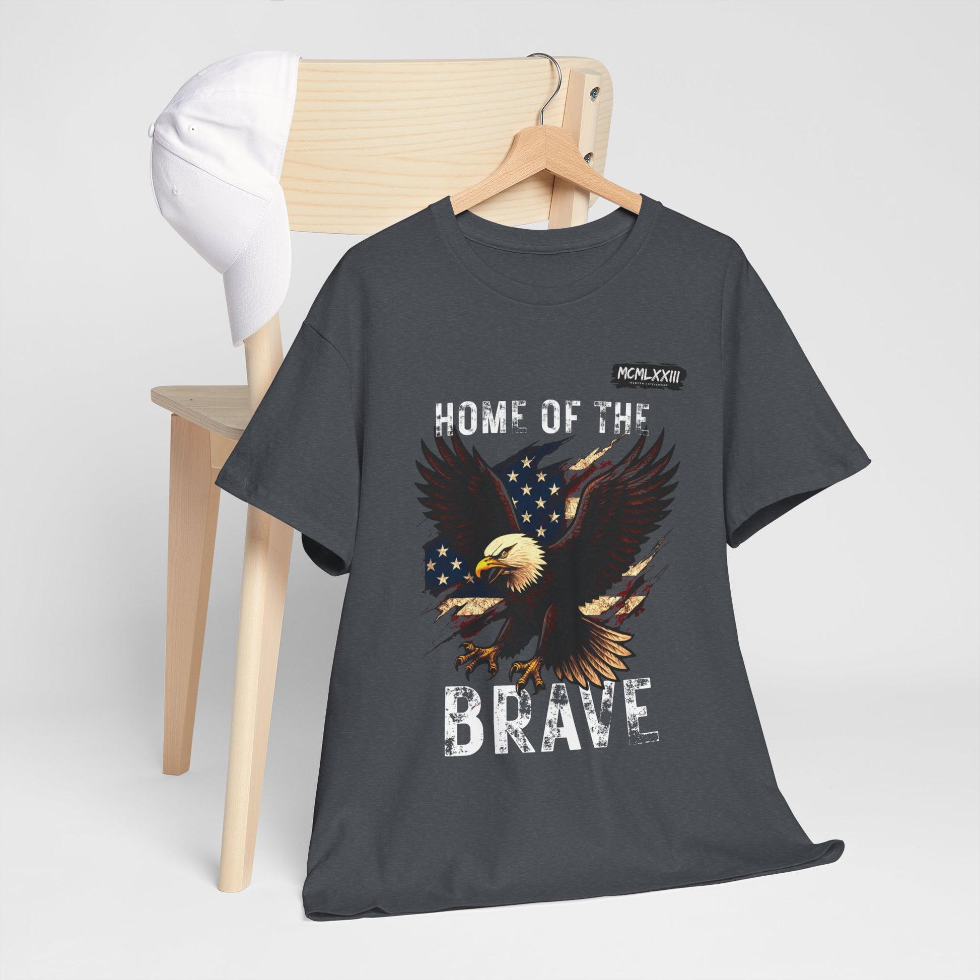 Home of the Brave Unisex Heavy Cotton Tee, Patriotic Shirt, Eagle Graphic Tee, American Pride T-Shirt, Independence Day Apparel, [...]