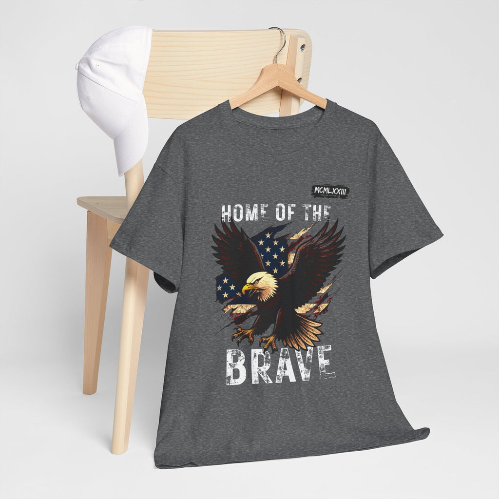 Home of the Brave Unisex Heavy Cotton Tee, Patriotic Shirt, Eagle Graphic Tee, American Pride T-Shirt, Independence Day Apparel, [...]