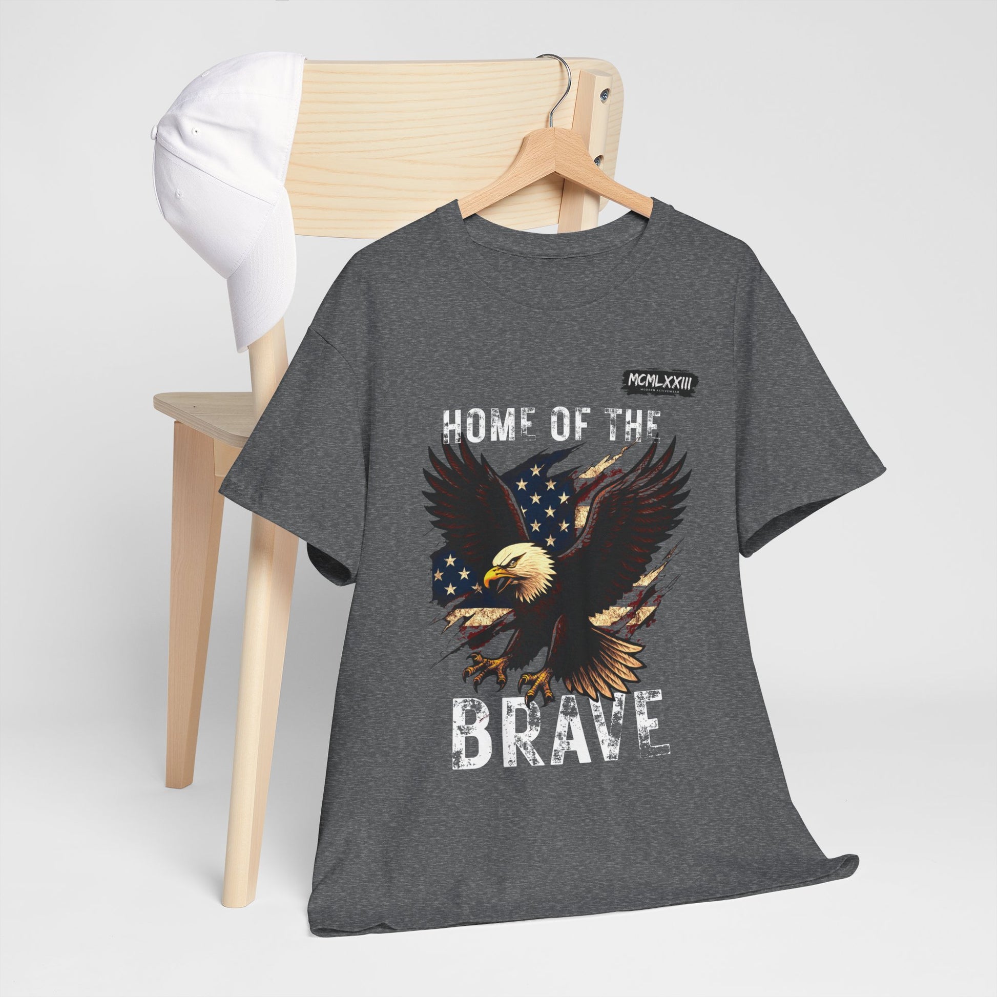 Home of the Brave Unisex Heavy Cotton Tee, Patriotic Shirt, Eagle Graphic Tee, American Pride T-Shirt, Independence Day Apparel, [...]