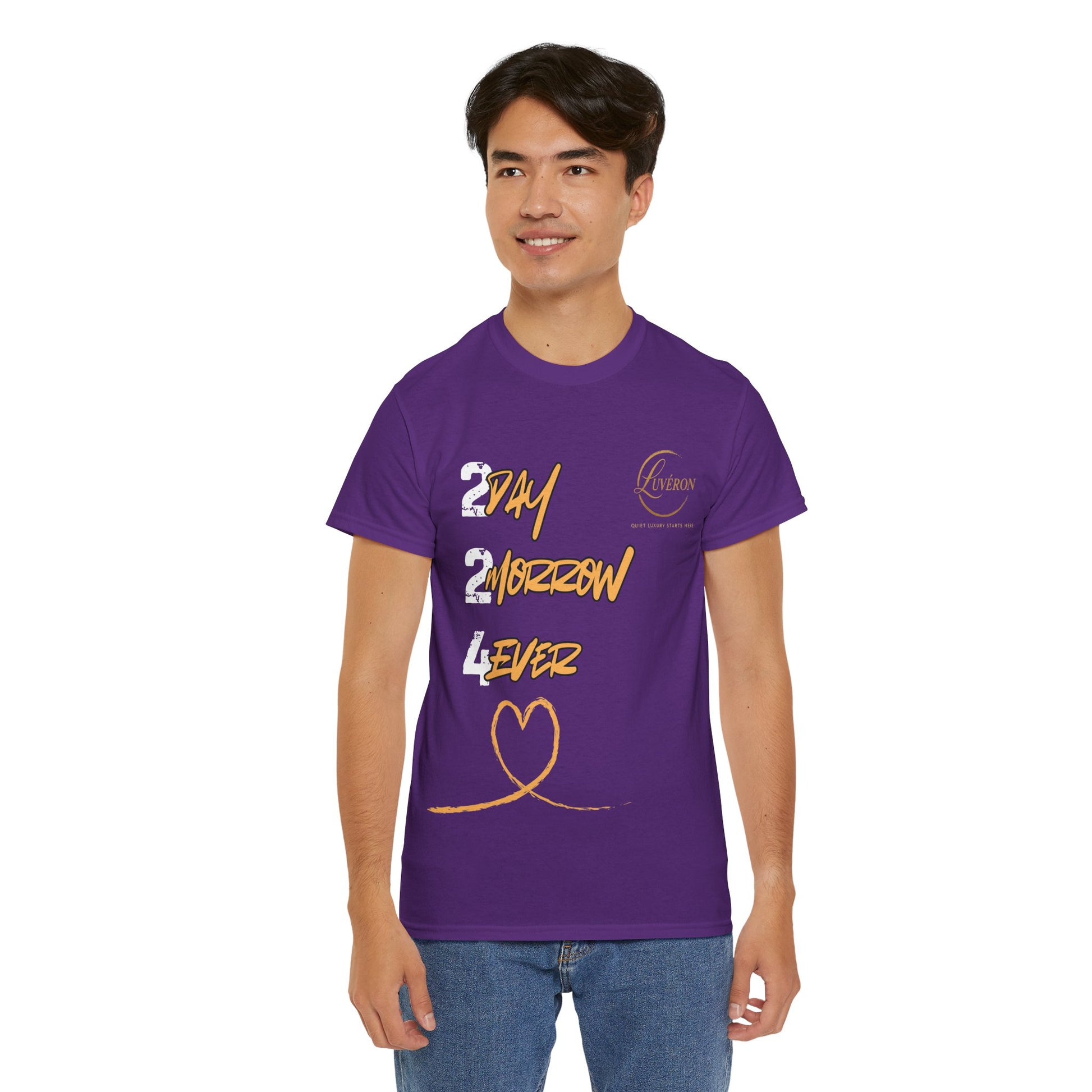 Stylish Unisex Heavy Cotton Tee with Heart Design, Casual Shirt, Everyday Wear, Gift for Friends, Fun Statement Tee, Positive Vibes