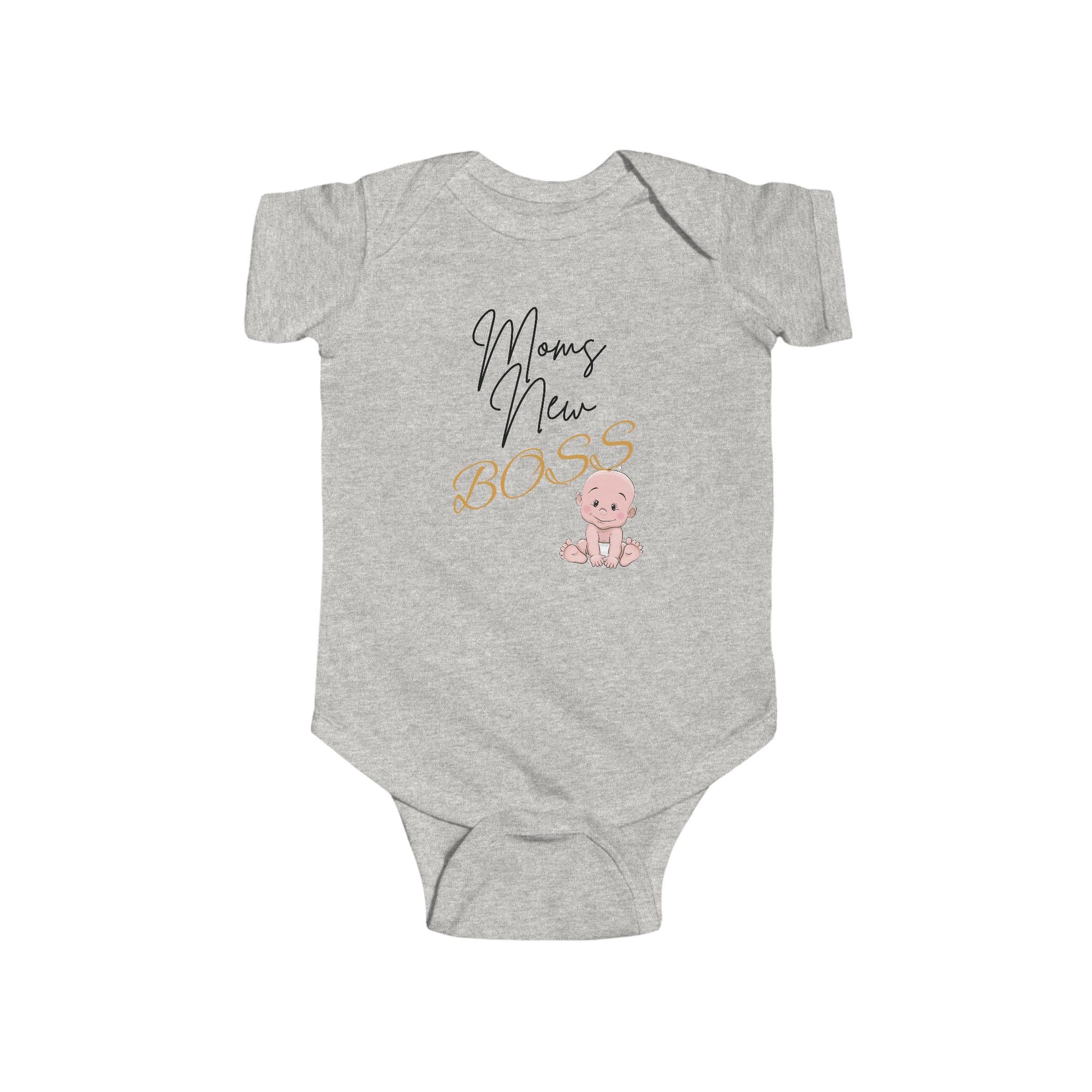 Mom's New Boss Infant Bodysuit, Cute Baby Clothes, Newborn Gift, Playful Baby Outfit, Baby Shower Gift
